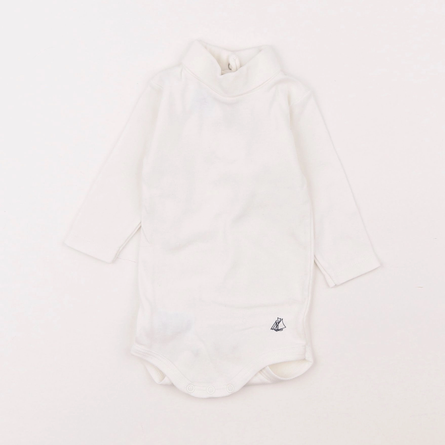 Petit Bateau - body à col blanc - 3 mois