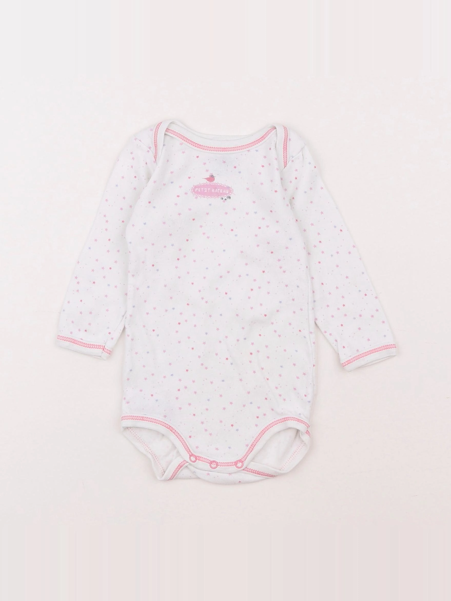 Petit Bateau - body blanc - 6 mois