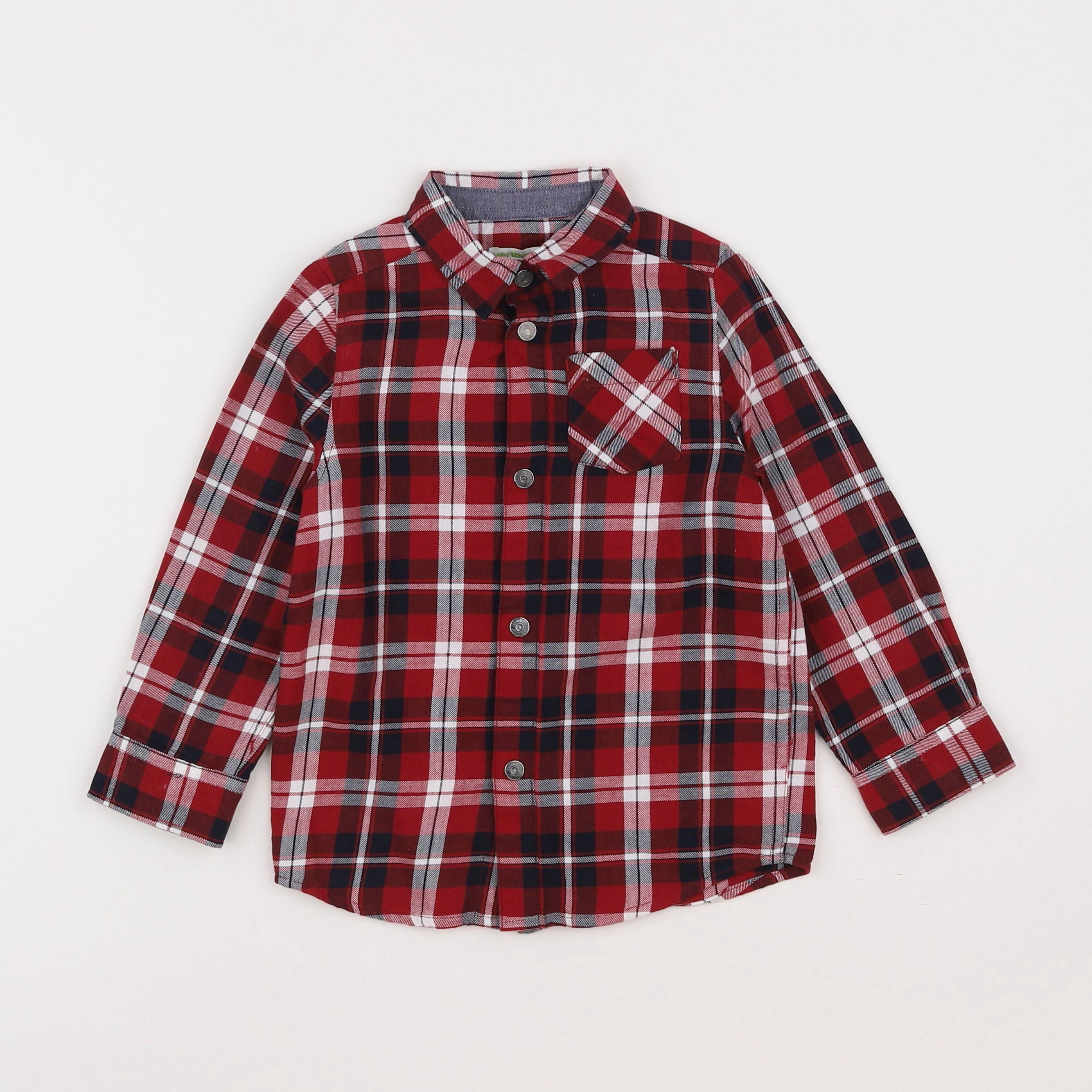 Vertbaudet - chemise rouge - 4 ans