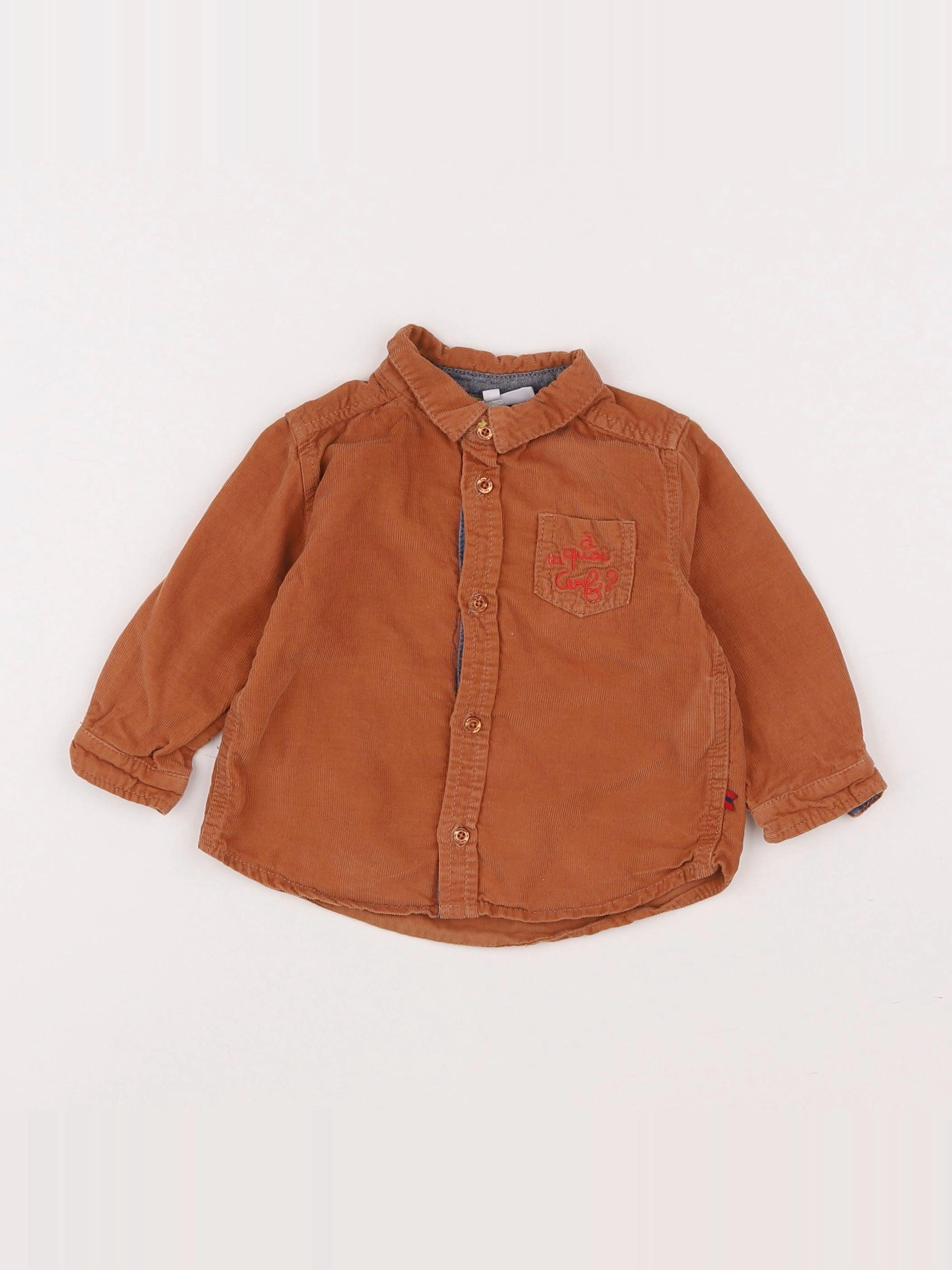 Cadet Rousselle - chemise orange - 12 mois
