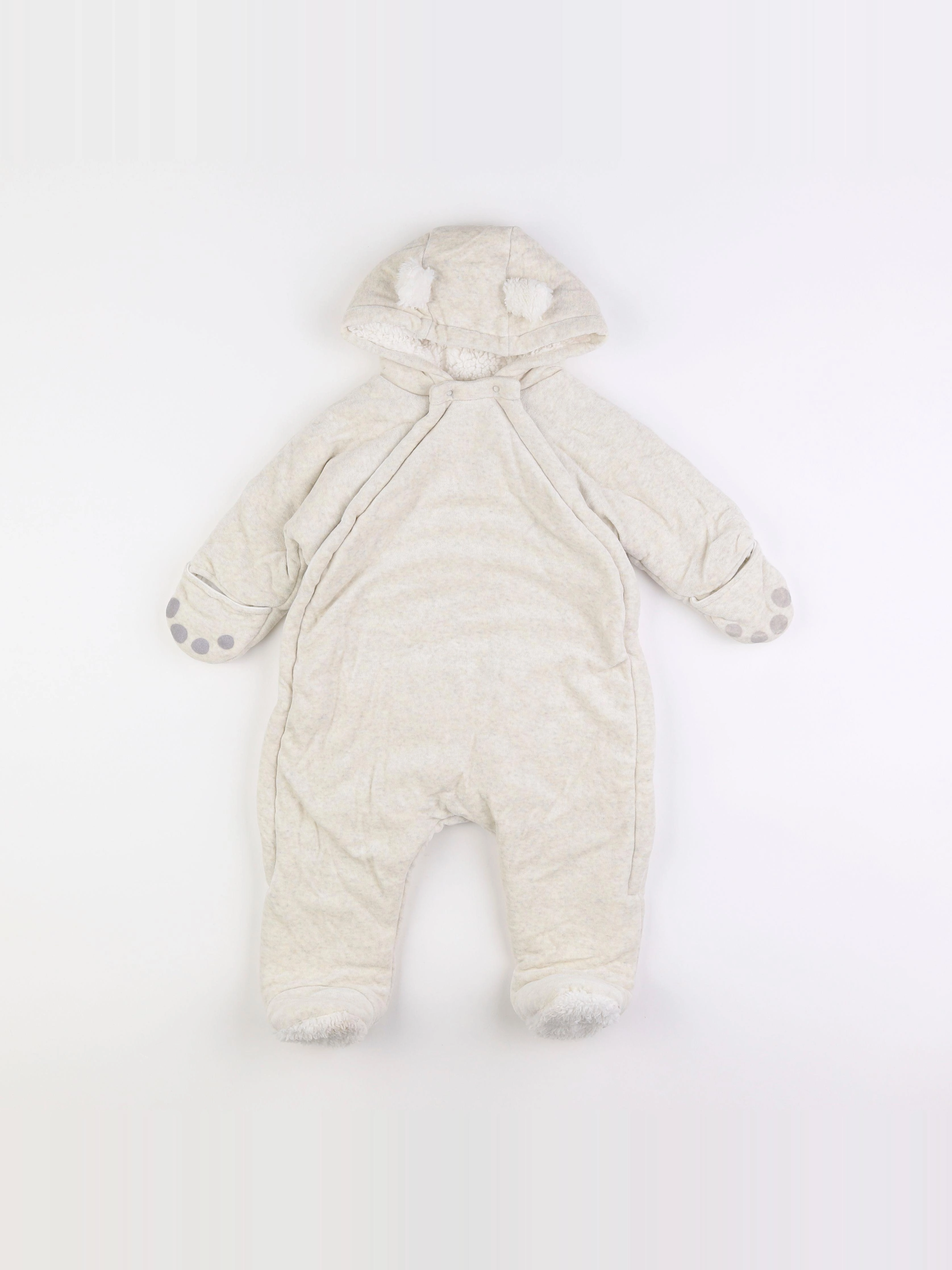 Petit Bateau - combi-pilote beige - 12 mois