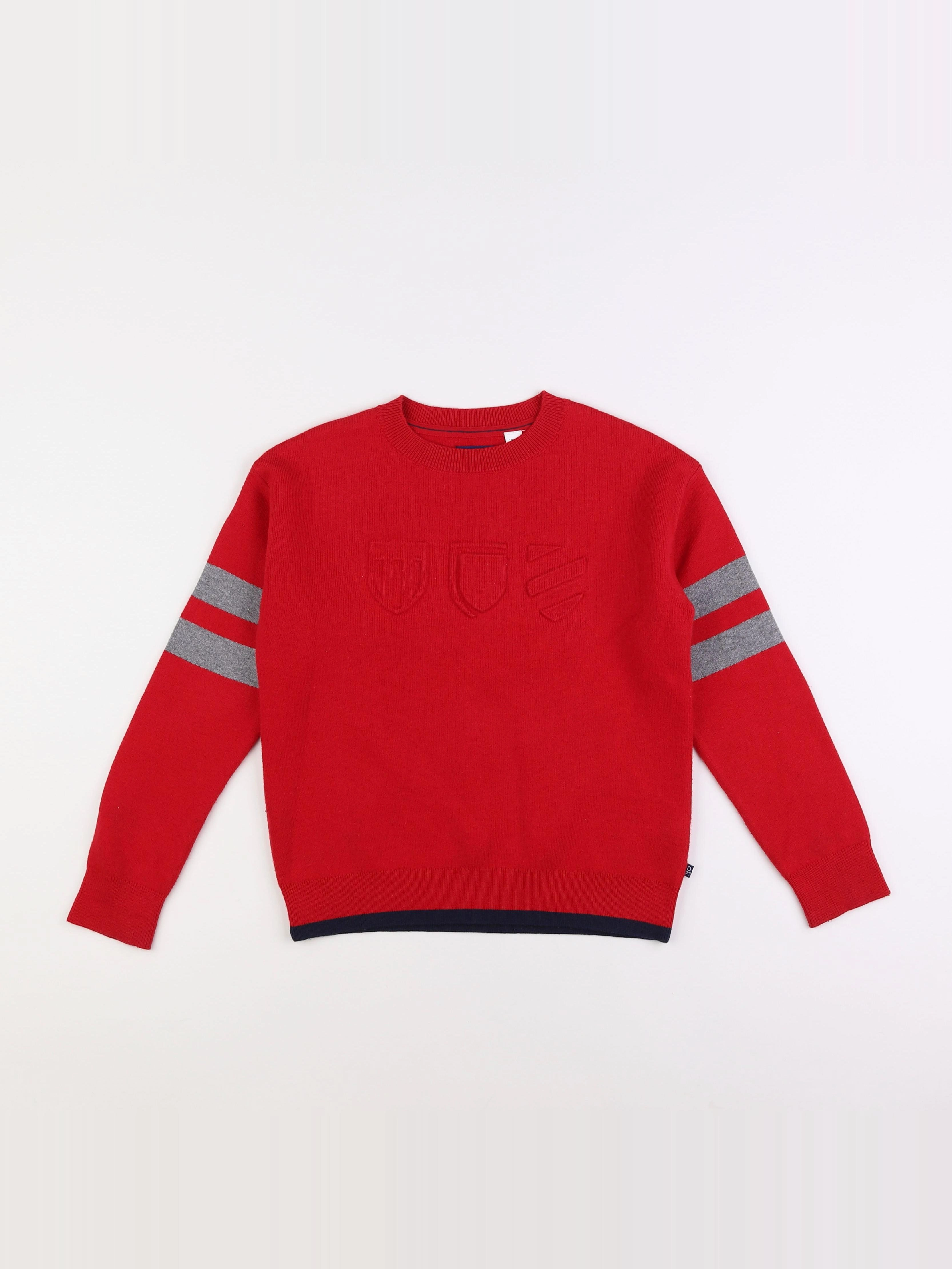 Okaidi - pull rouge - 10 ans