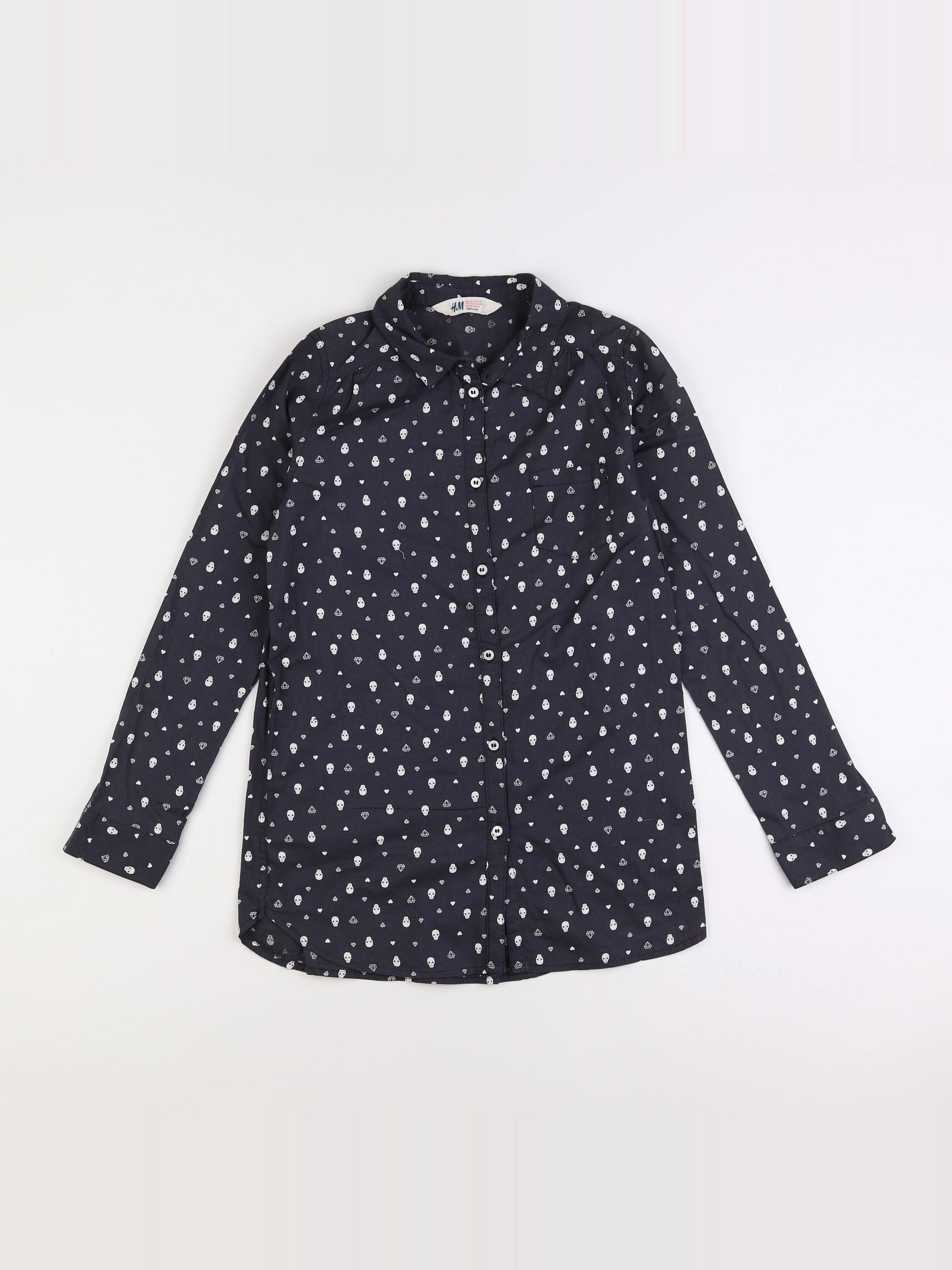 H&M - chemise gris - 11/12 ans