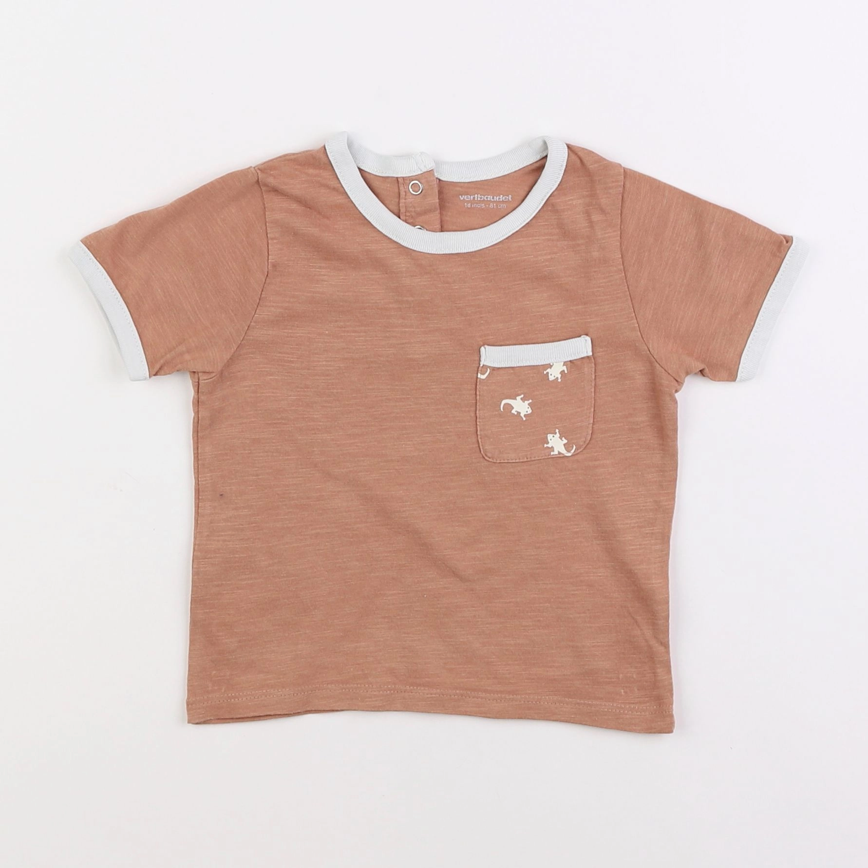 Vertbaudet - tee-shirt marron - 18 mois