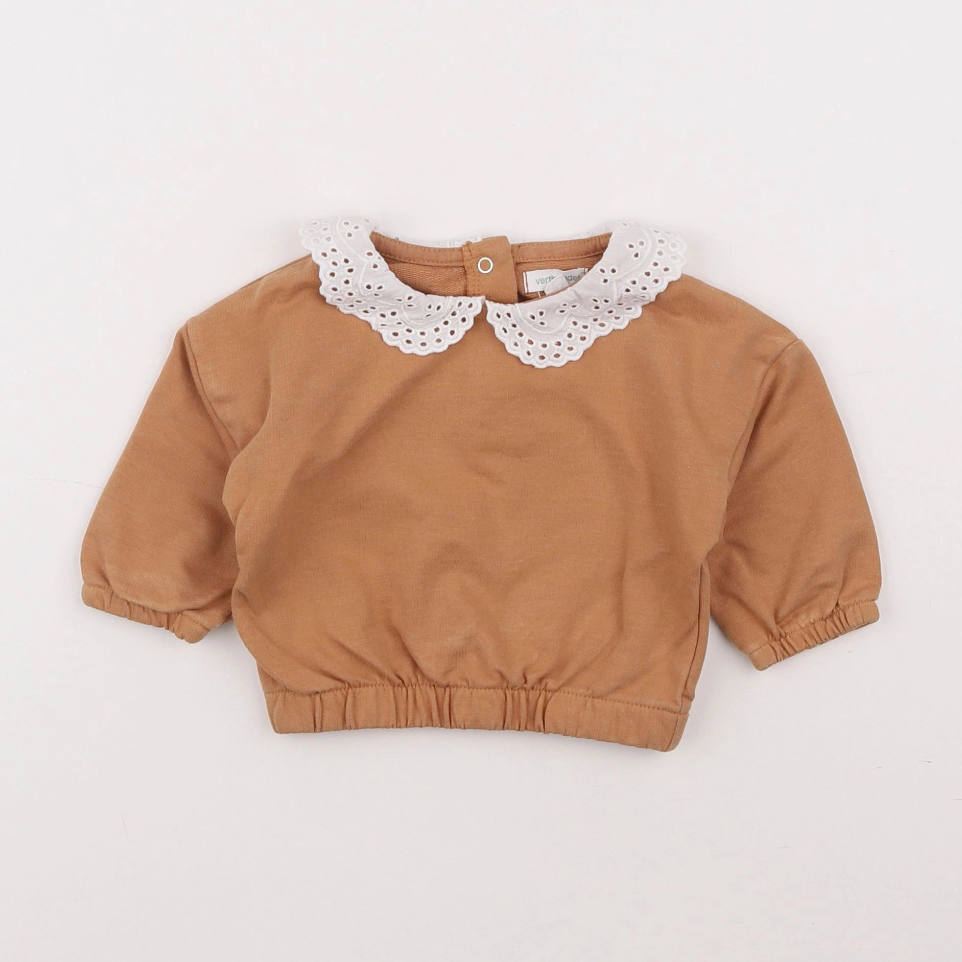 Vertbaudet - sweat marron - 3 mois