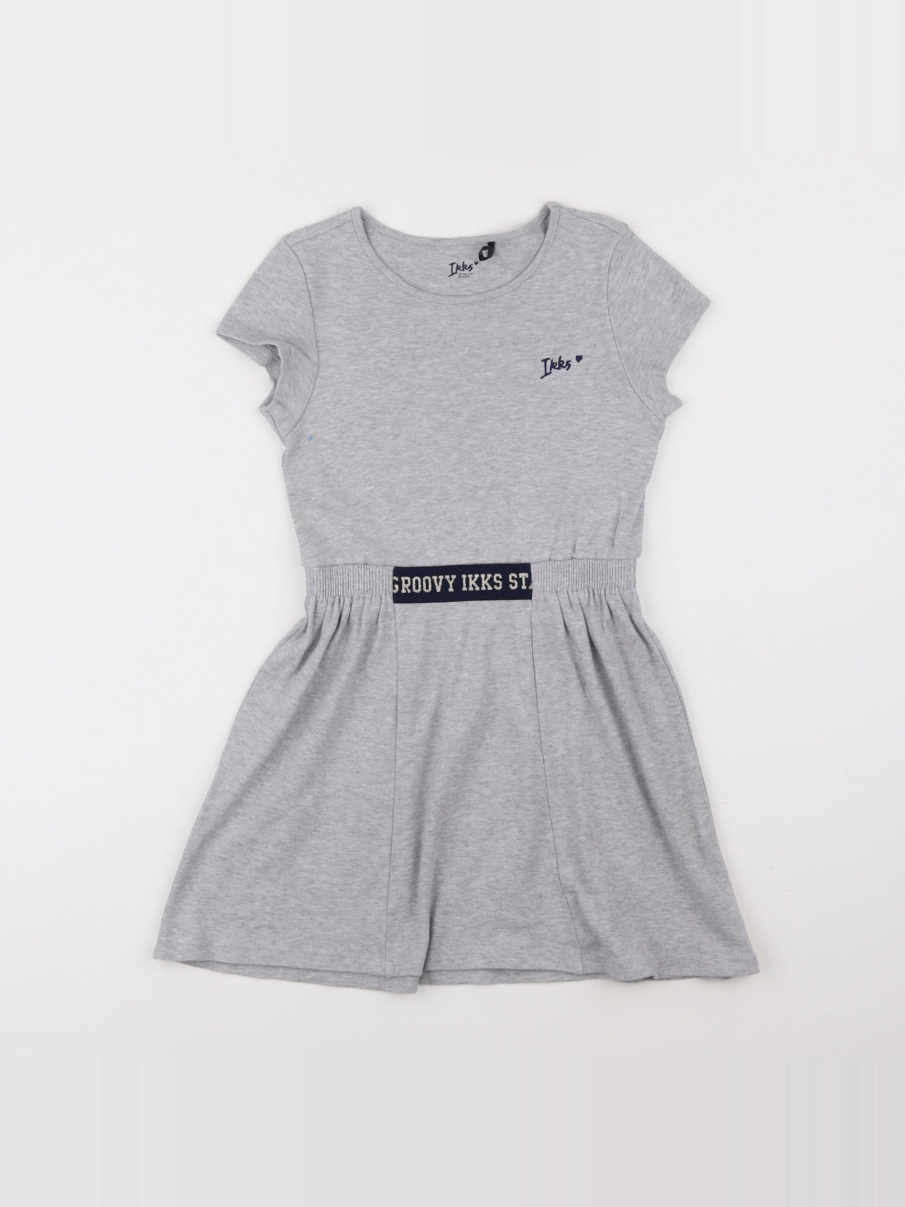 IKKS - robe gris - 8 ans