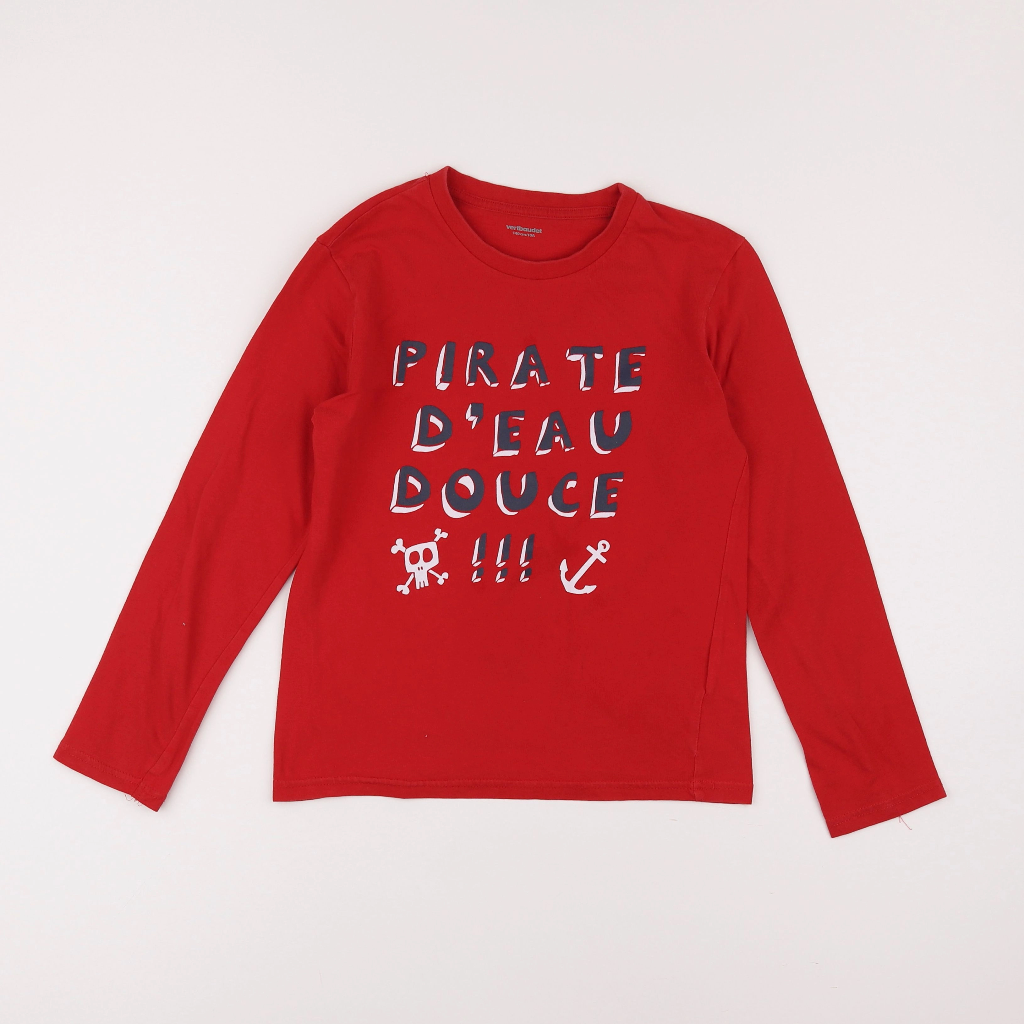 Vertbaudet - tee-shirt rouge - 10 ans