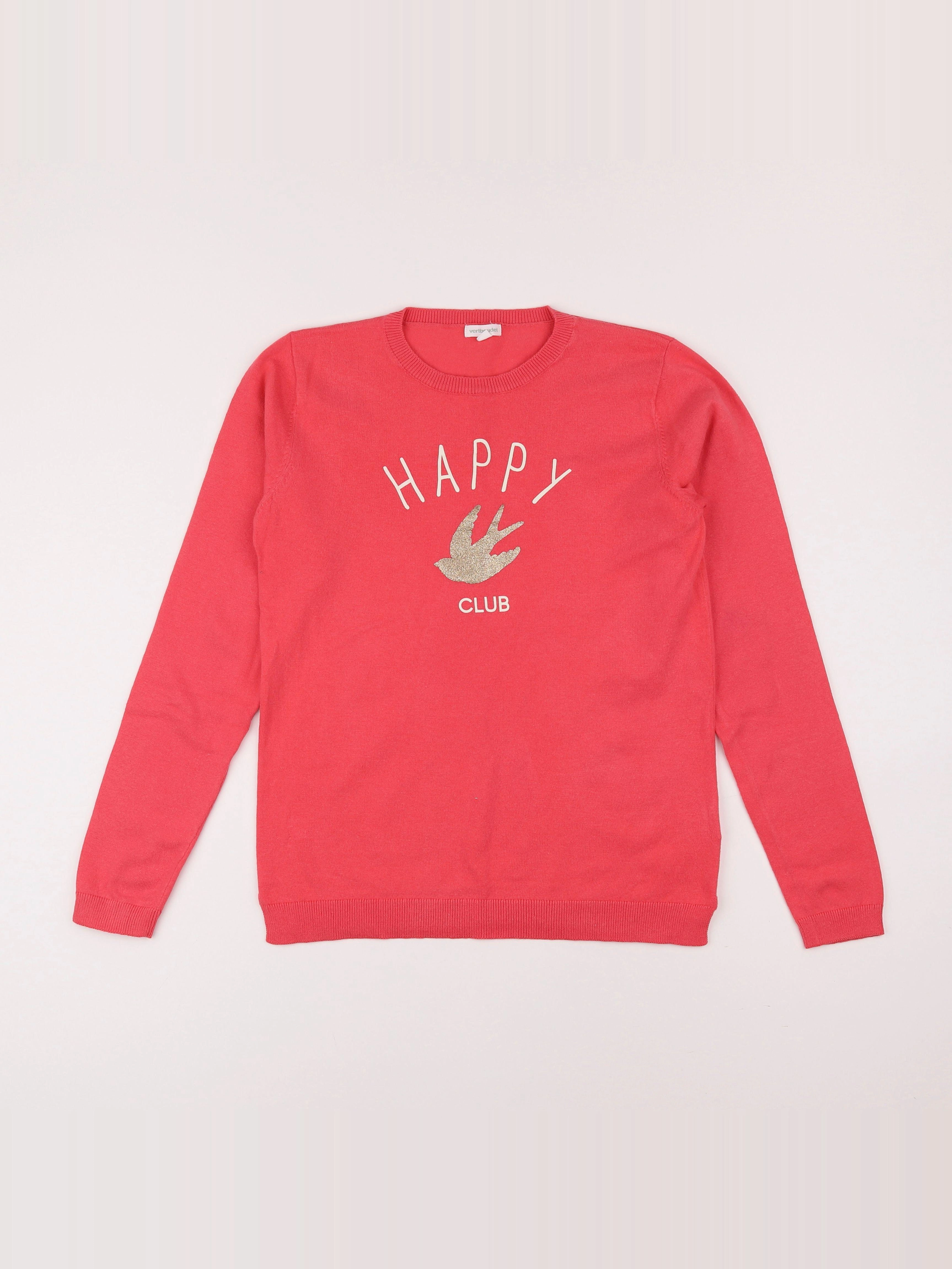 Vertbaudet - pull rose - 14 ans