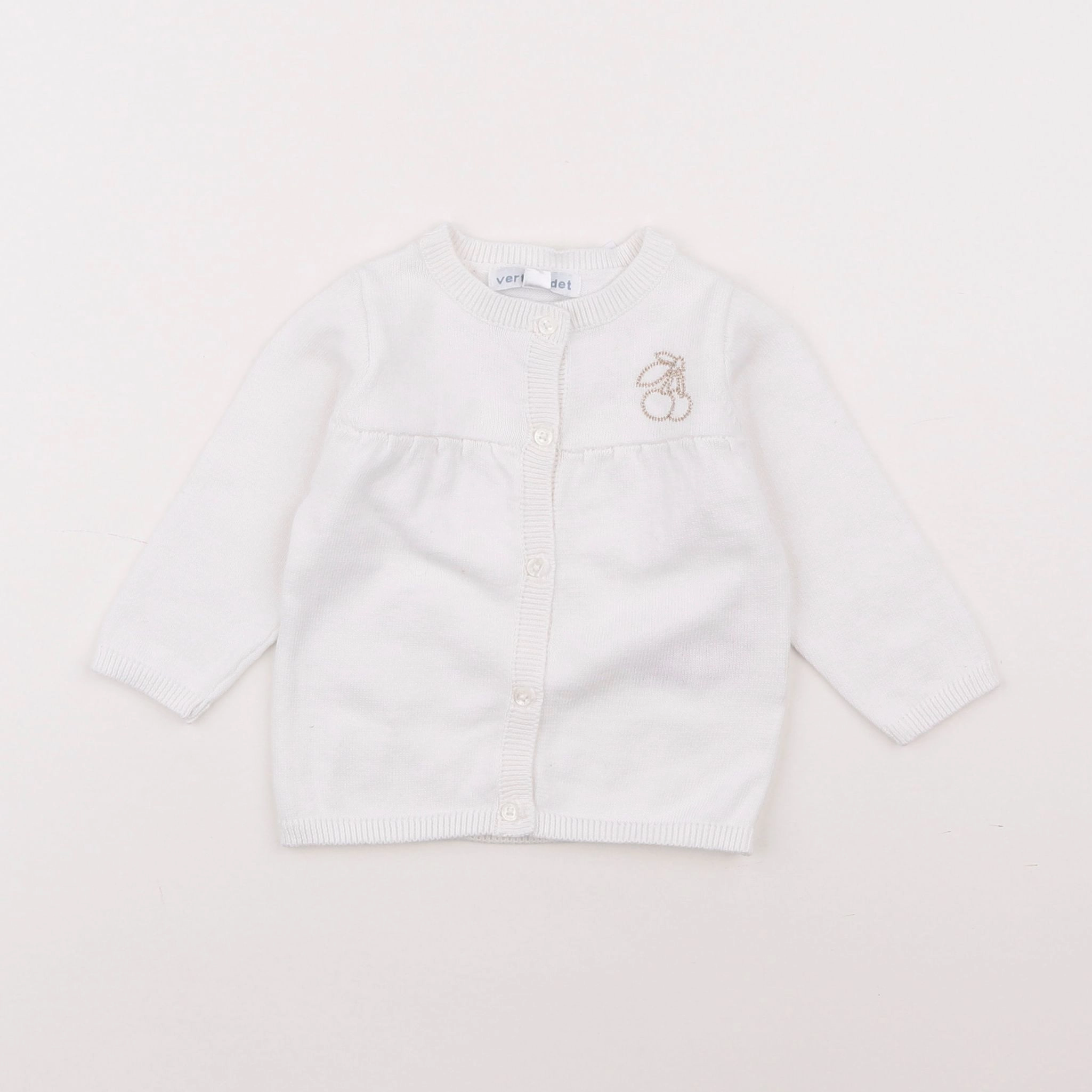 Vertbaudet - gilet blanc - 6 mois