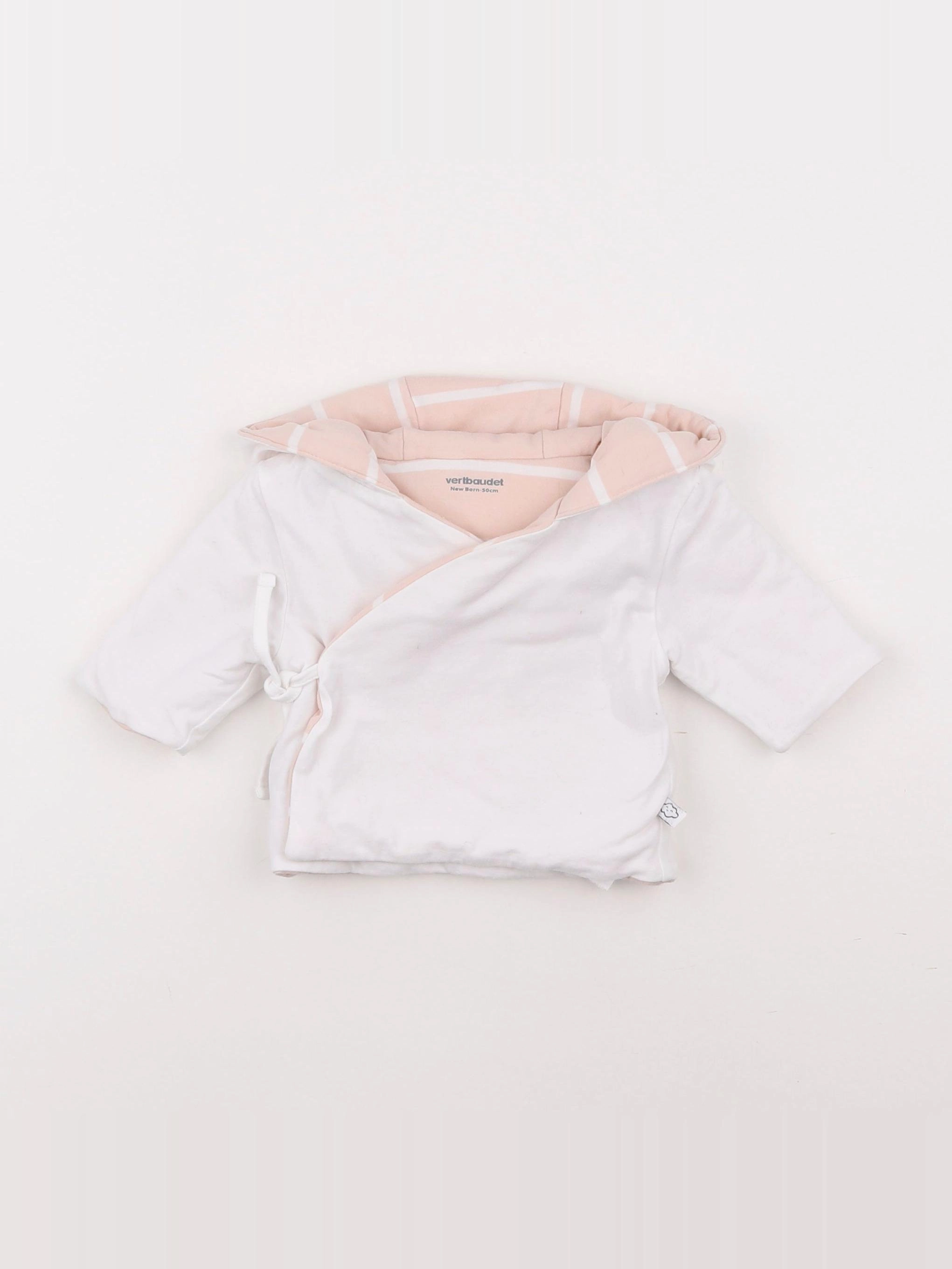 Vertbaudet - gilet blanc - 0 mois