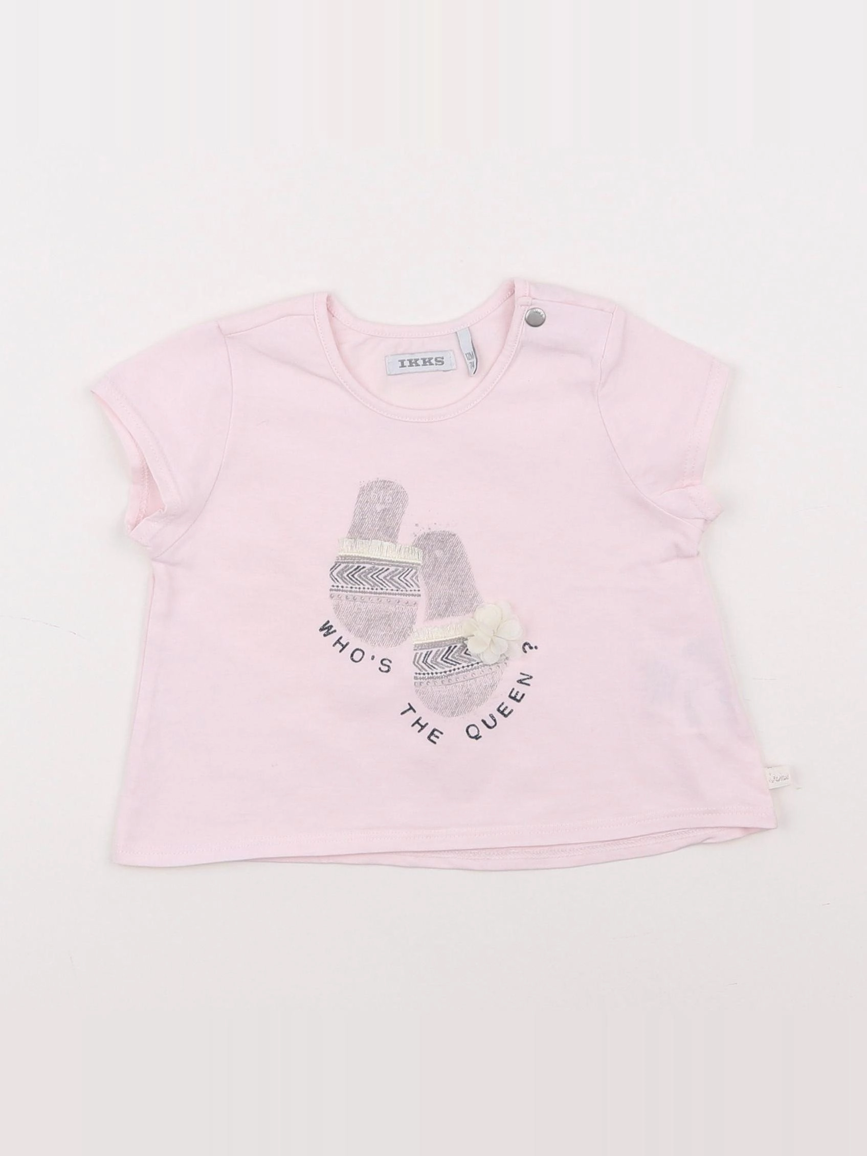 IKKS - tee-shirt rose - 12 mois