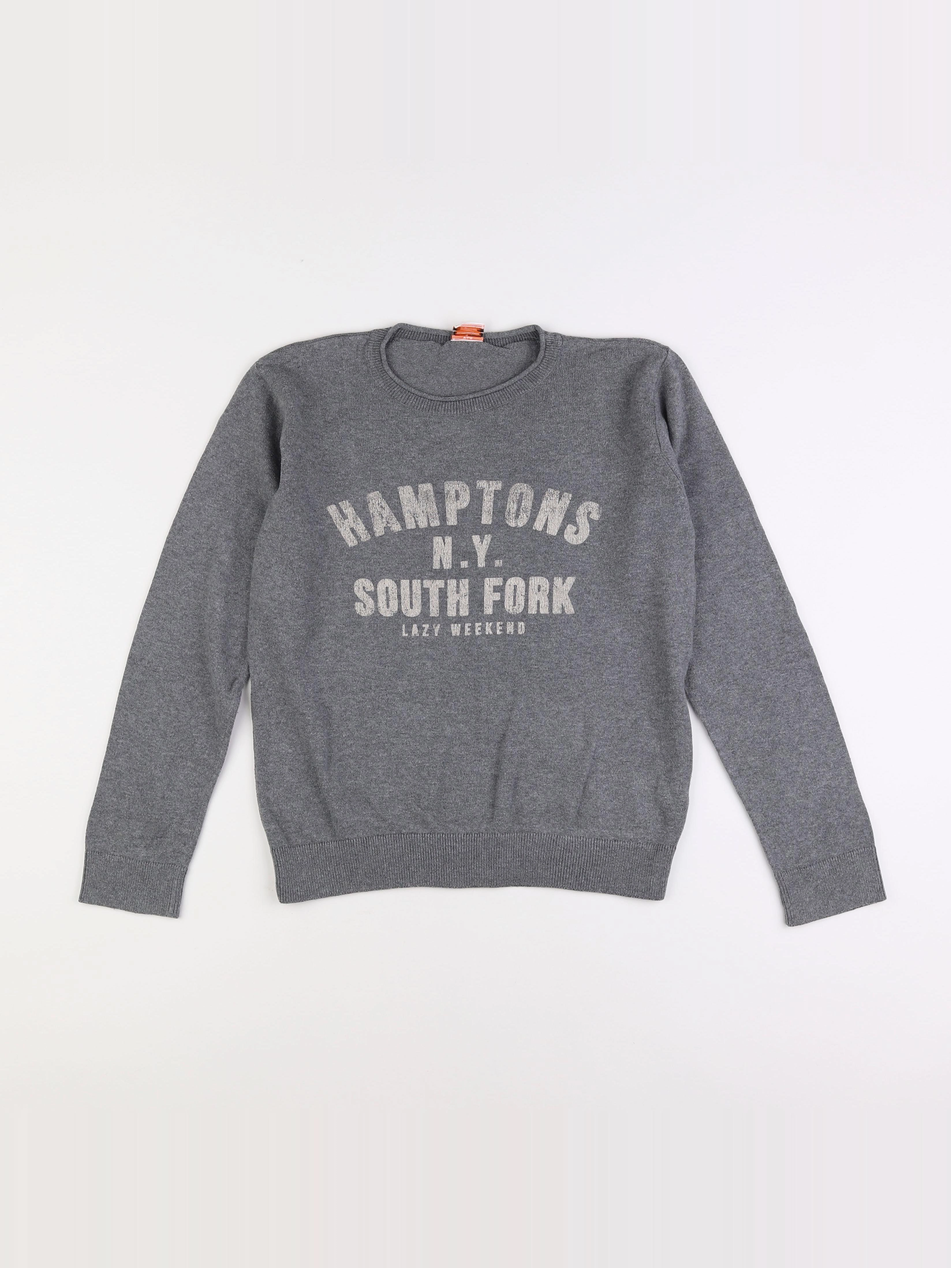 Tape à l'oeil - pull gris - 12 ans