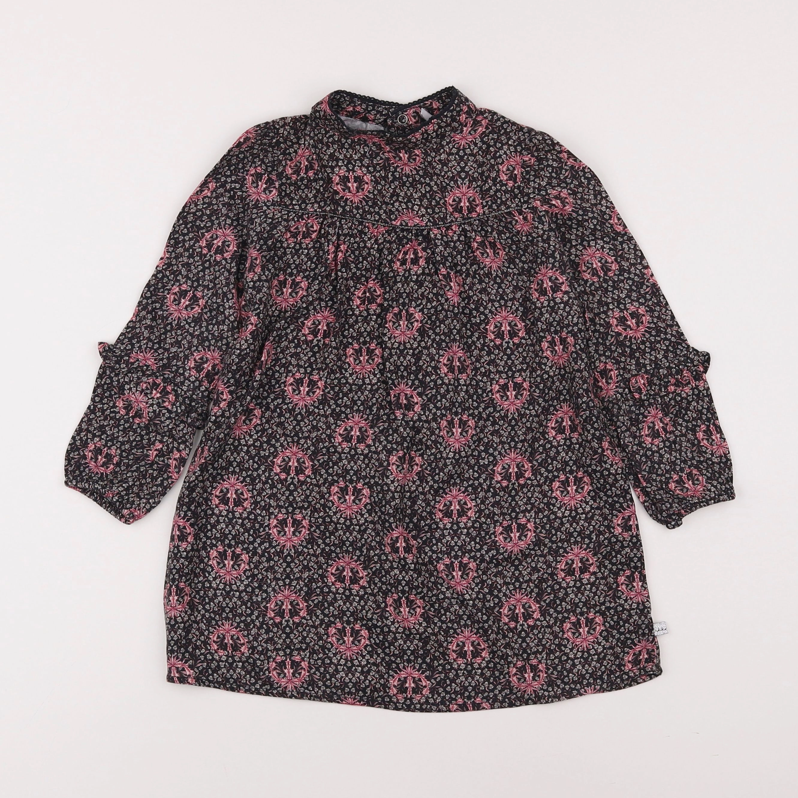 IKKS - robe noir, rose - 3 ans