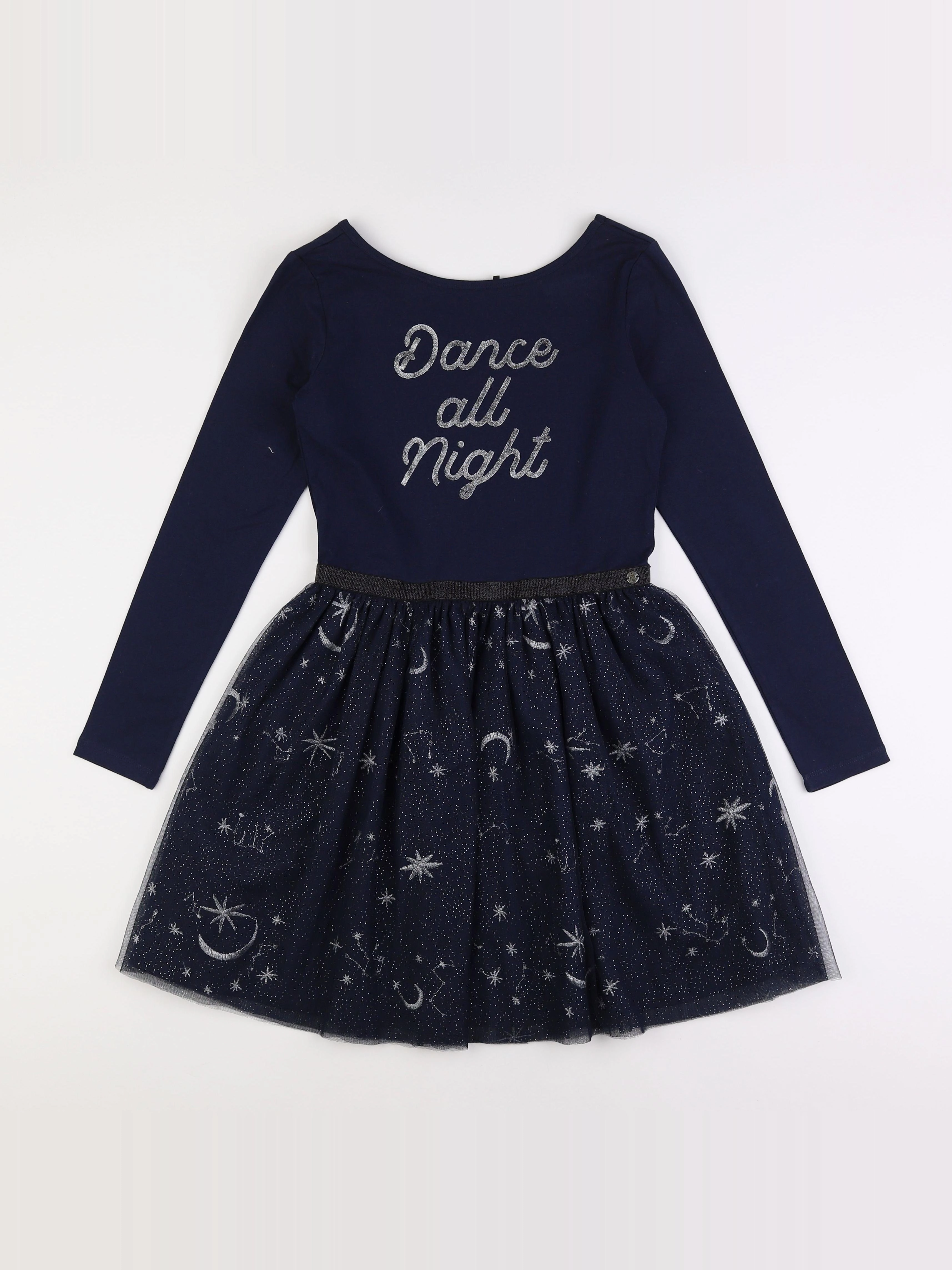 IKKS - robe bleu, argent - 14 ans