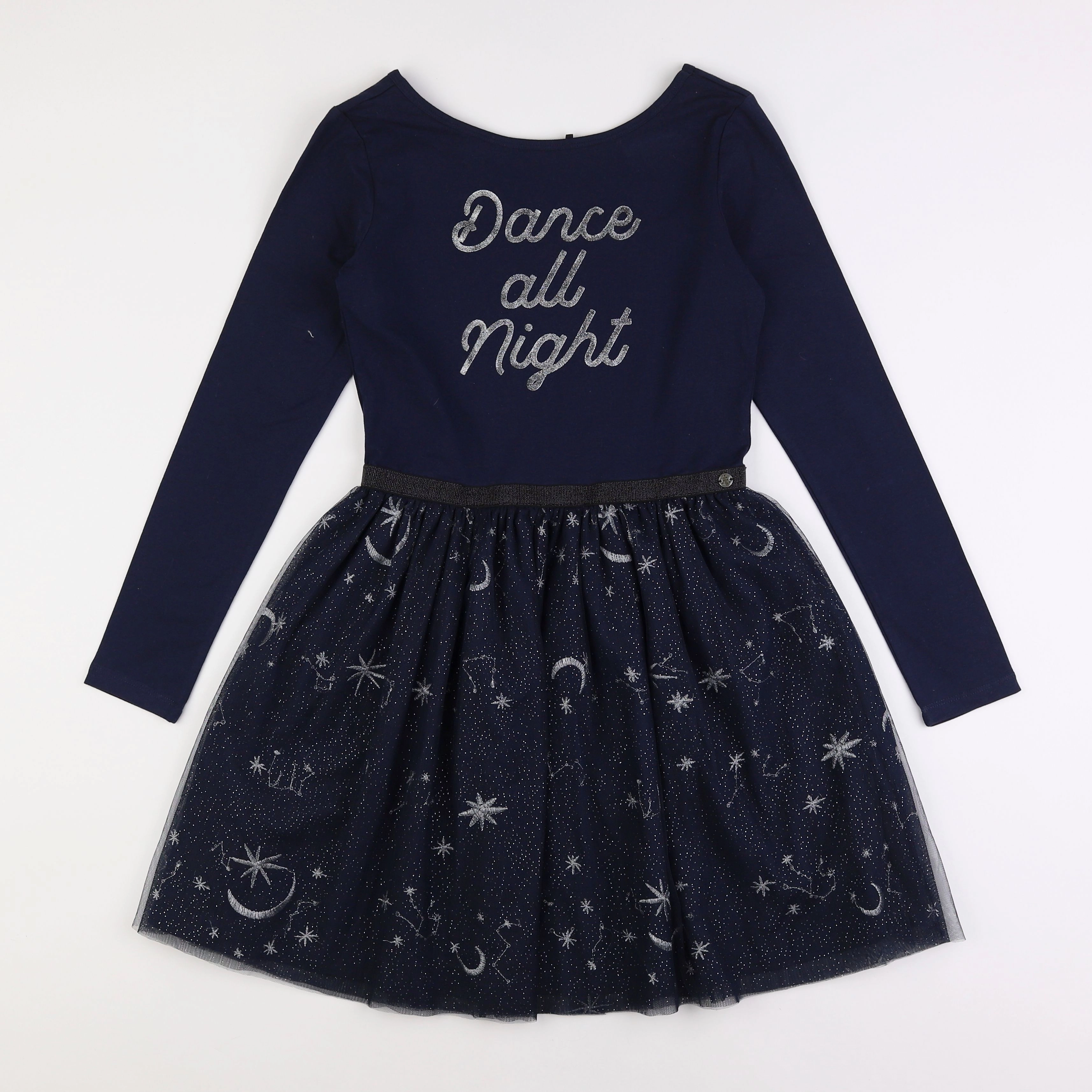 IKKS - robe bleu, argent - 14 ans