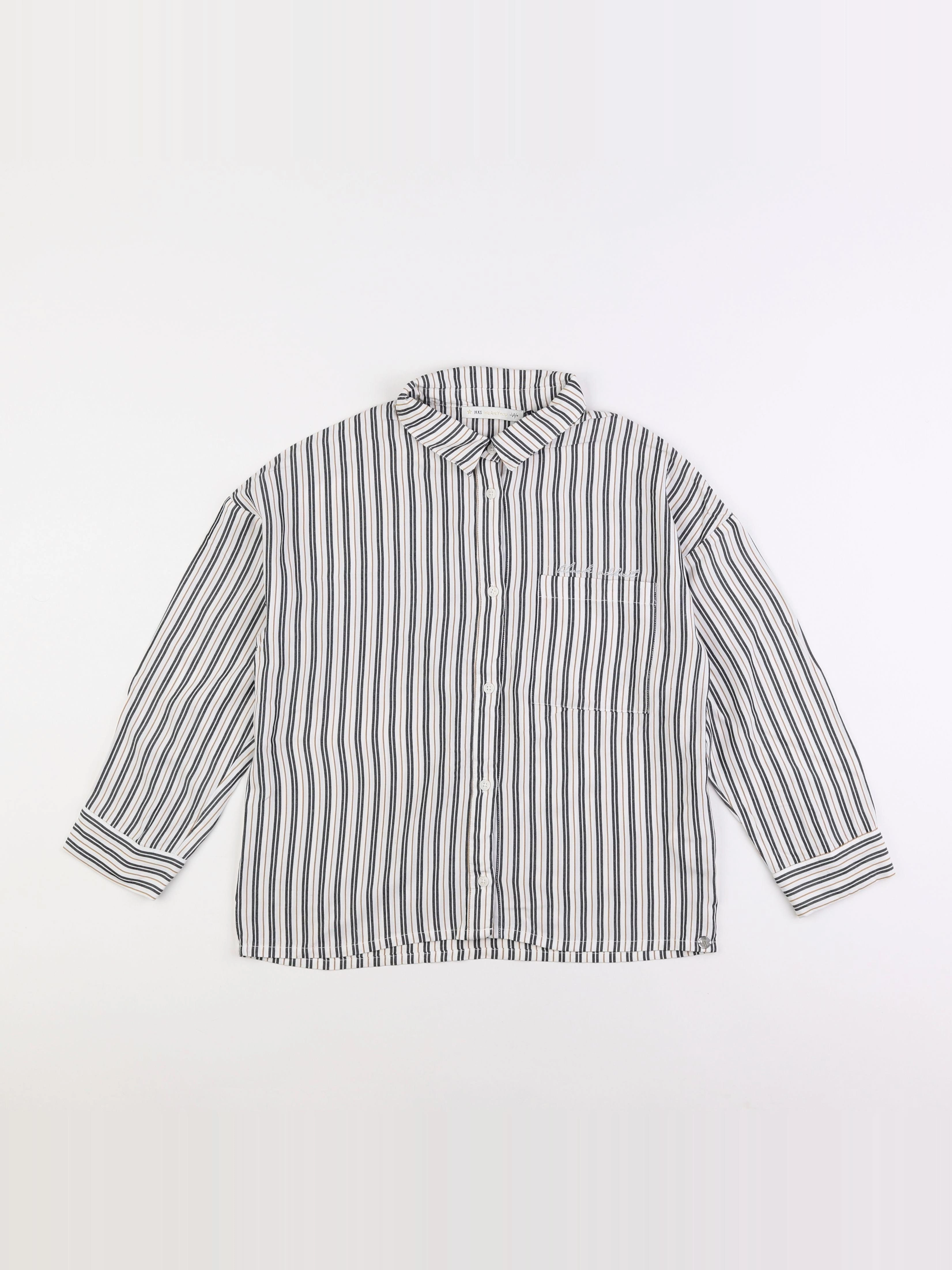 IKKS - blouse beige, gris - 12 ans