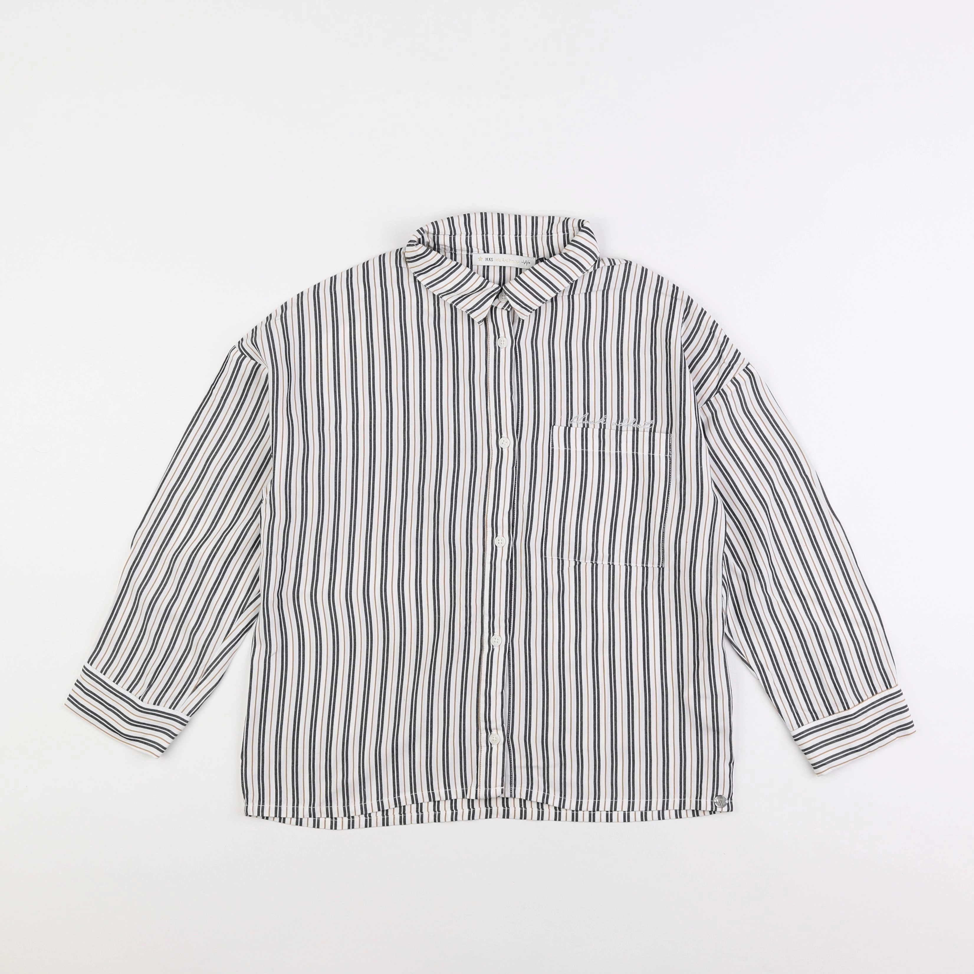 IKKS - blouse beige, gris - 12 ans