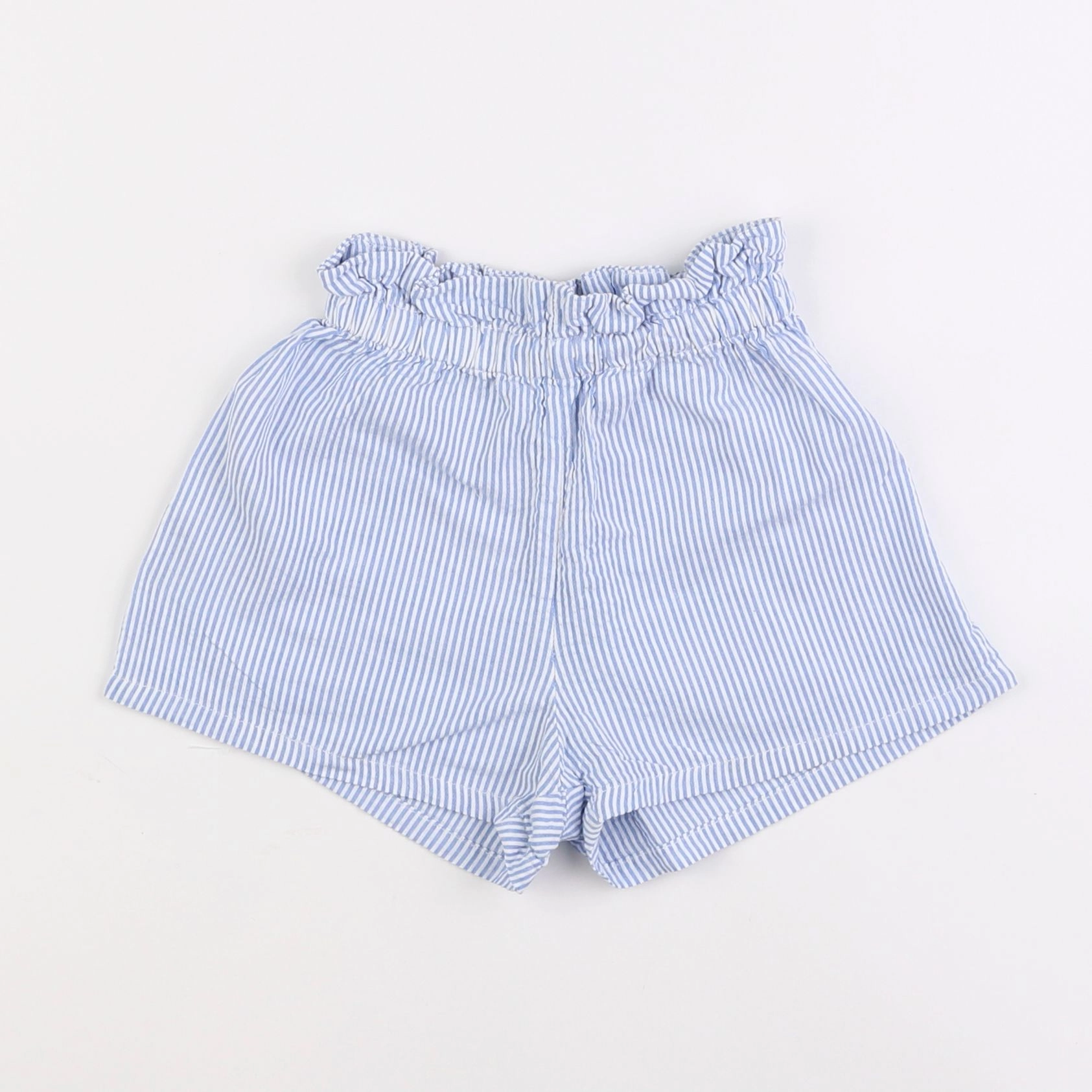 H&M - short bleu, blanc - 9/12 mois