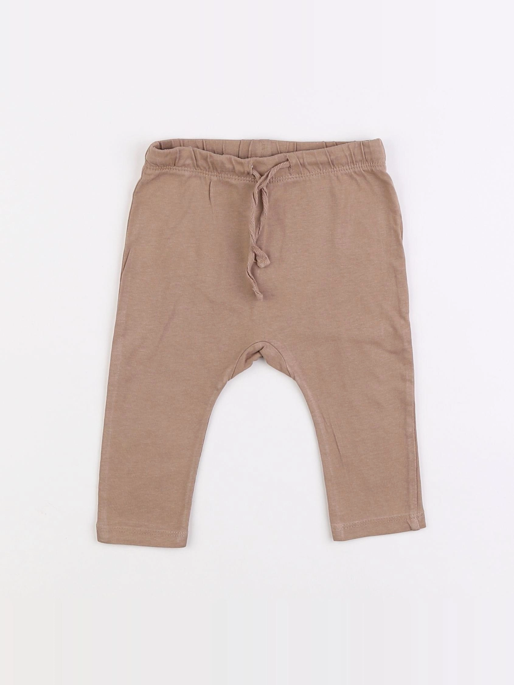 H&M - sarouel marron - 6/9 mois