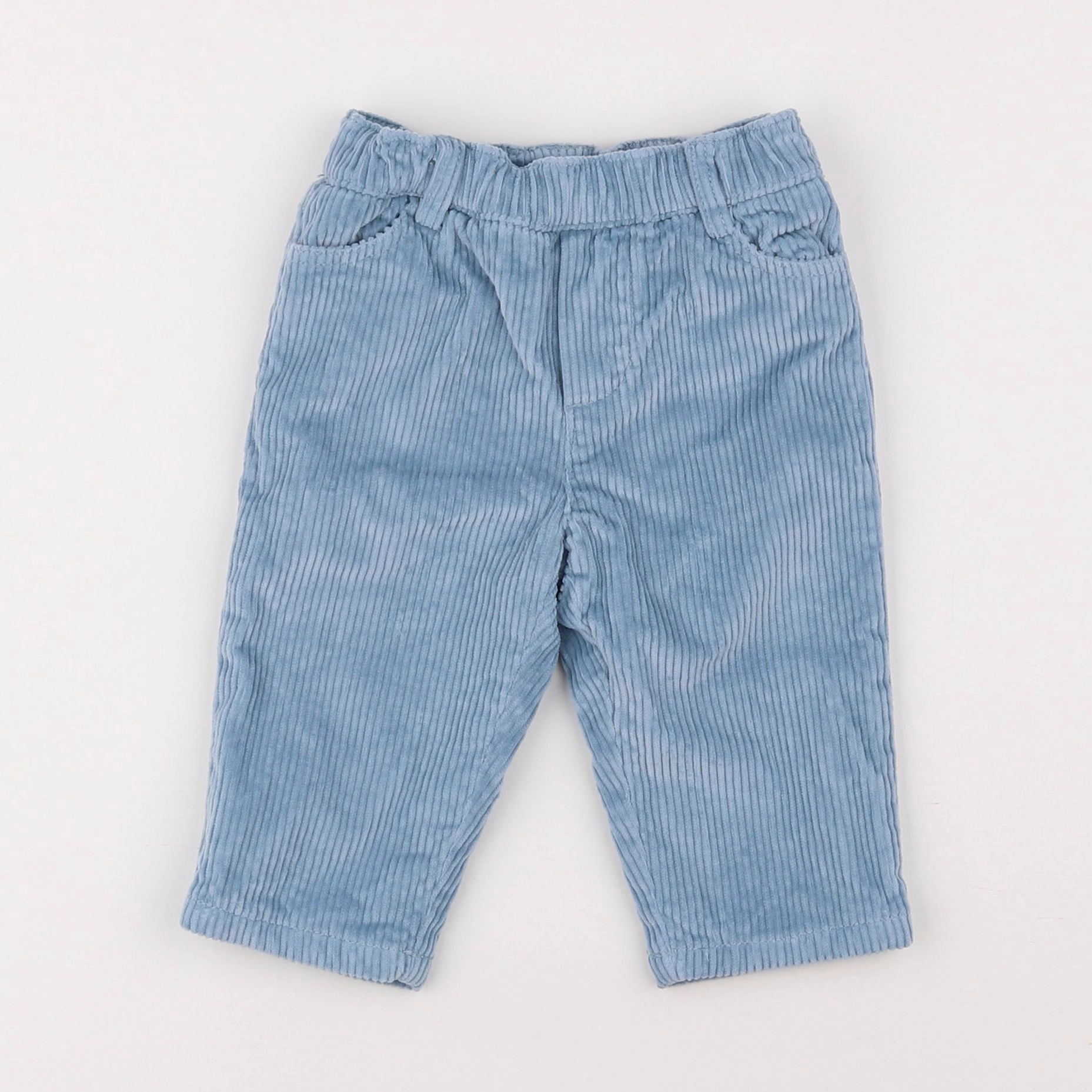 Jacadi - pantalon doublé bleu - 12 mois