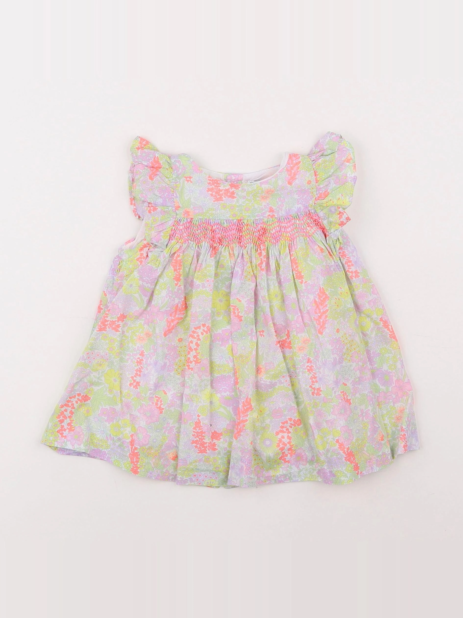 Jacadi - robe liberty multicolore - 6 mois