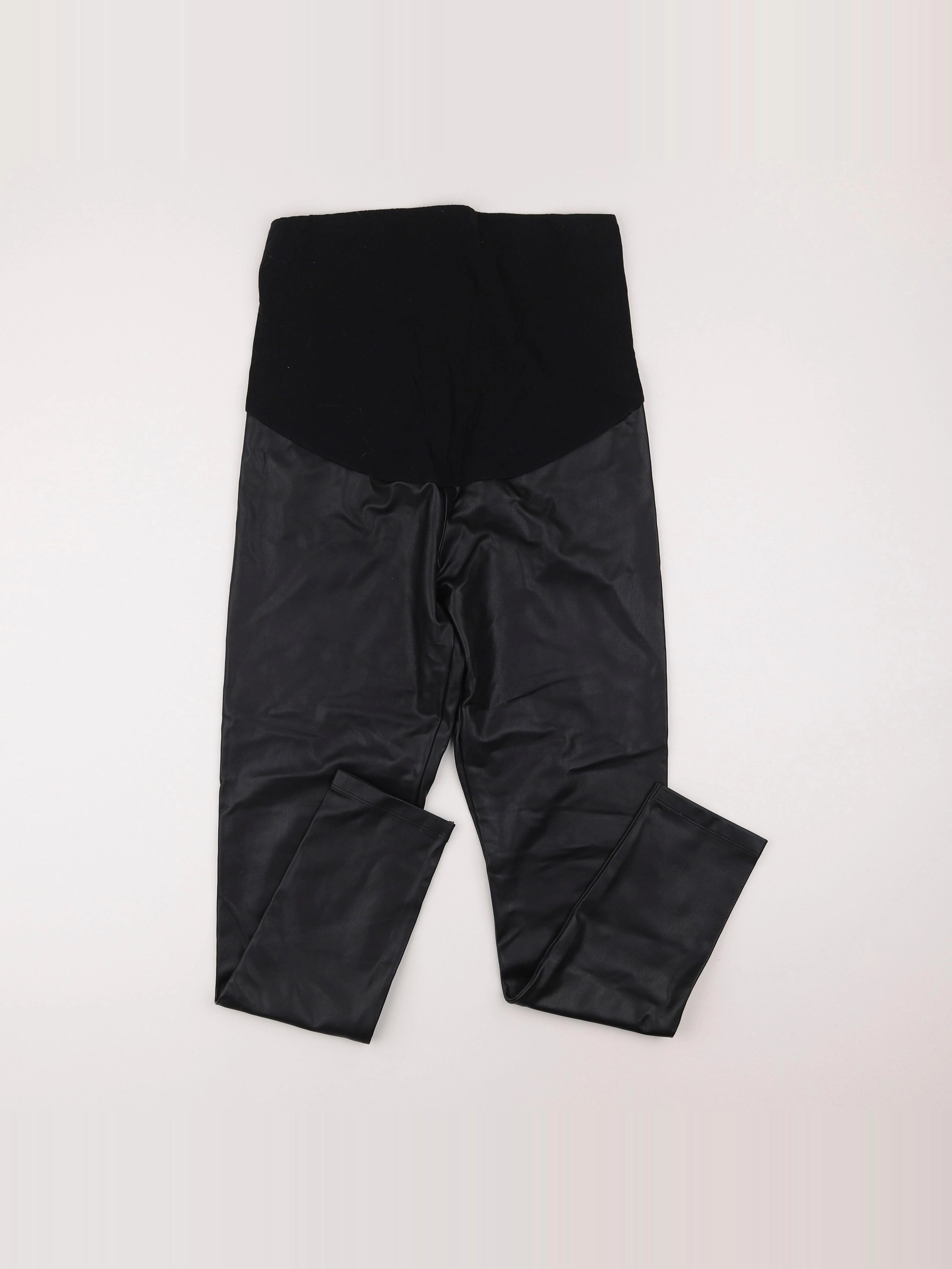 Calzedonia Maternité - legging grossesse simili cuir noir - l
