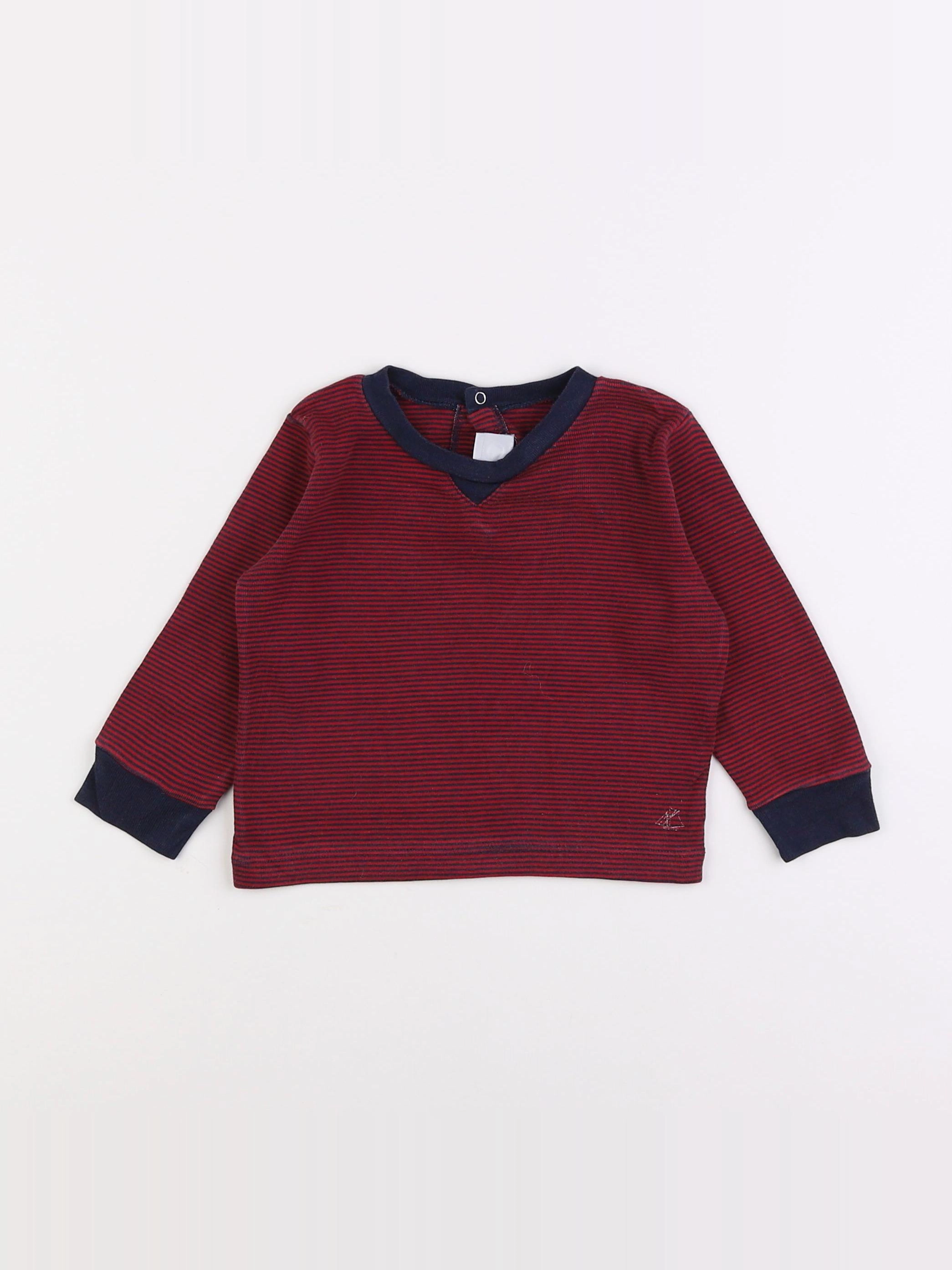 Petit Bateau - tee-shirt rouge - 18 mois