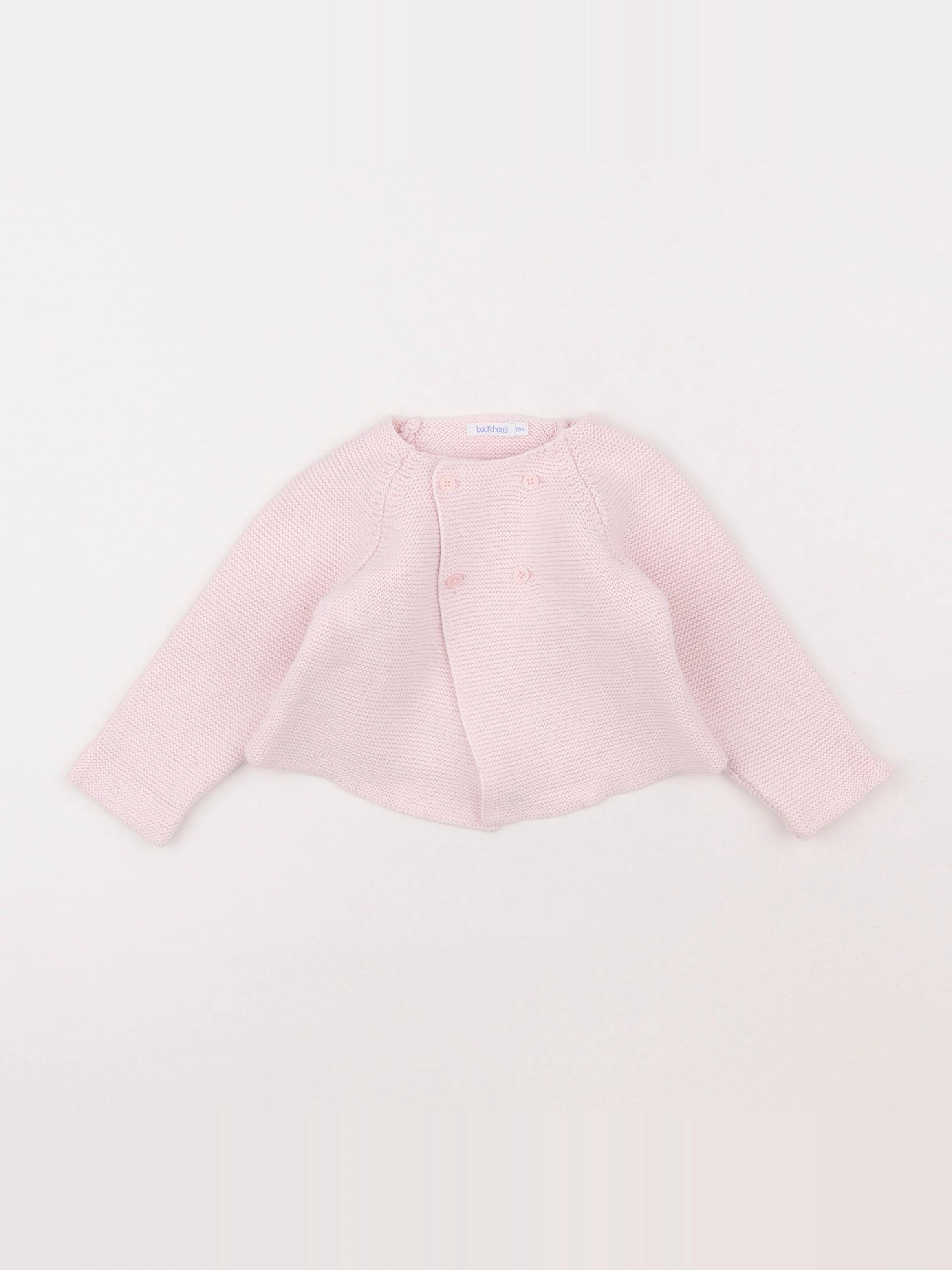 Boutchou - gilet rose - 12 mois