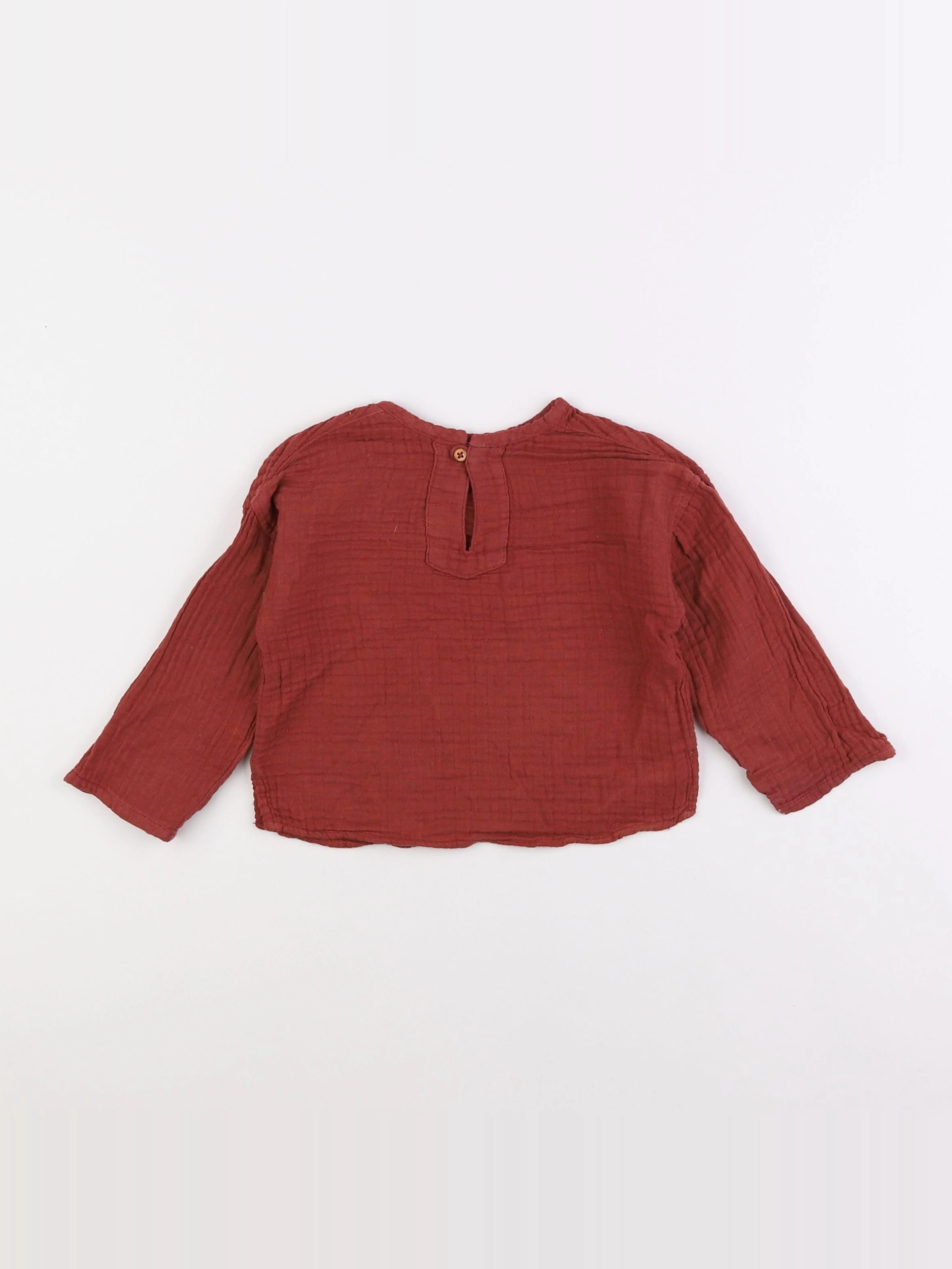 Zara - chemise marron - 6/9 mois
