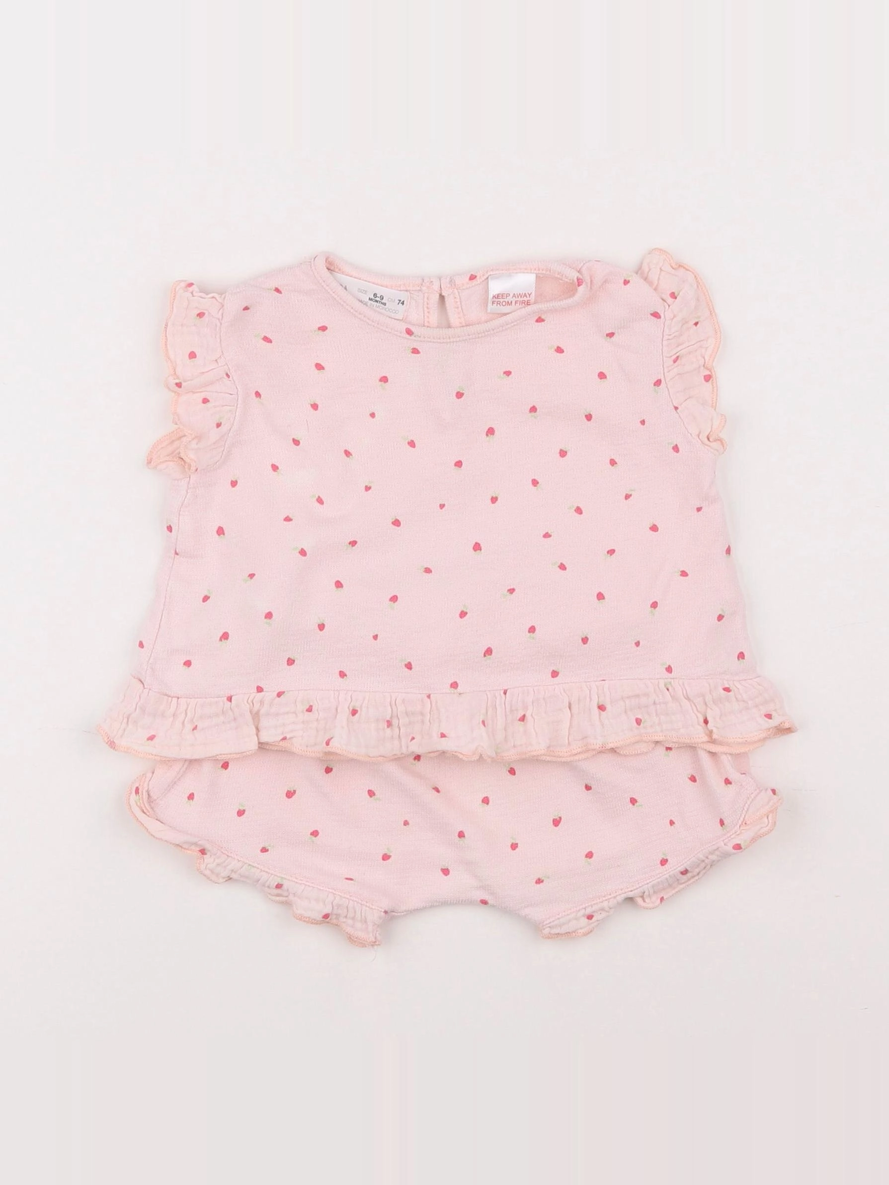 Zara - ensemble rose - 6/9 mois
