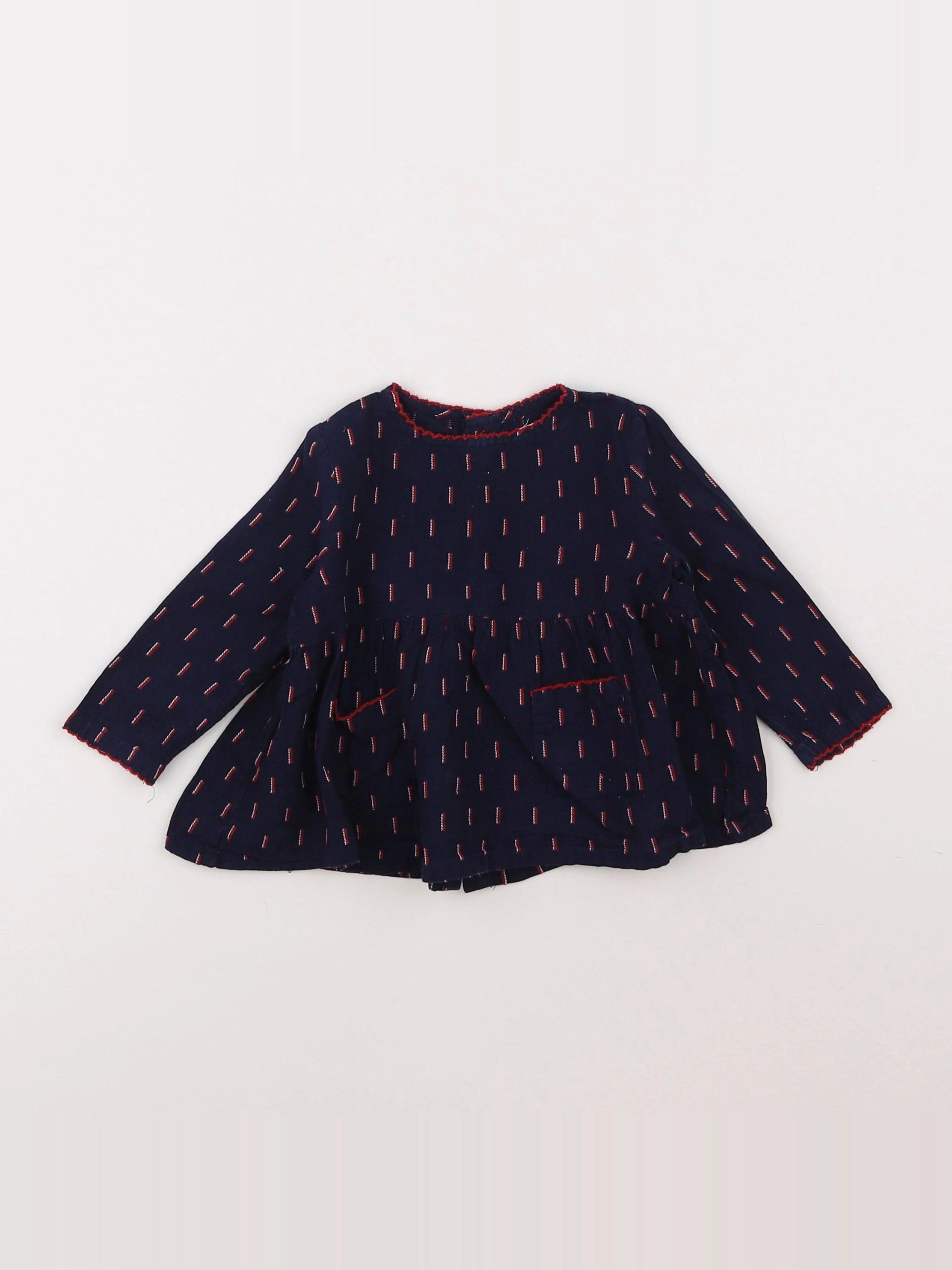Boutchou - blouse bleu - 6 mois