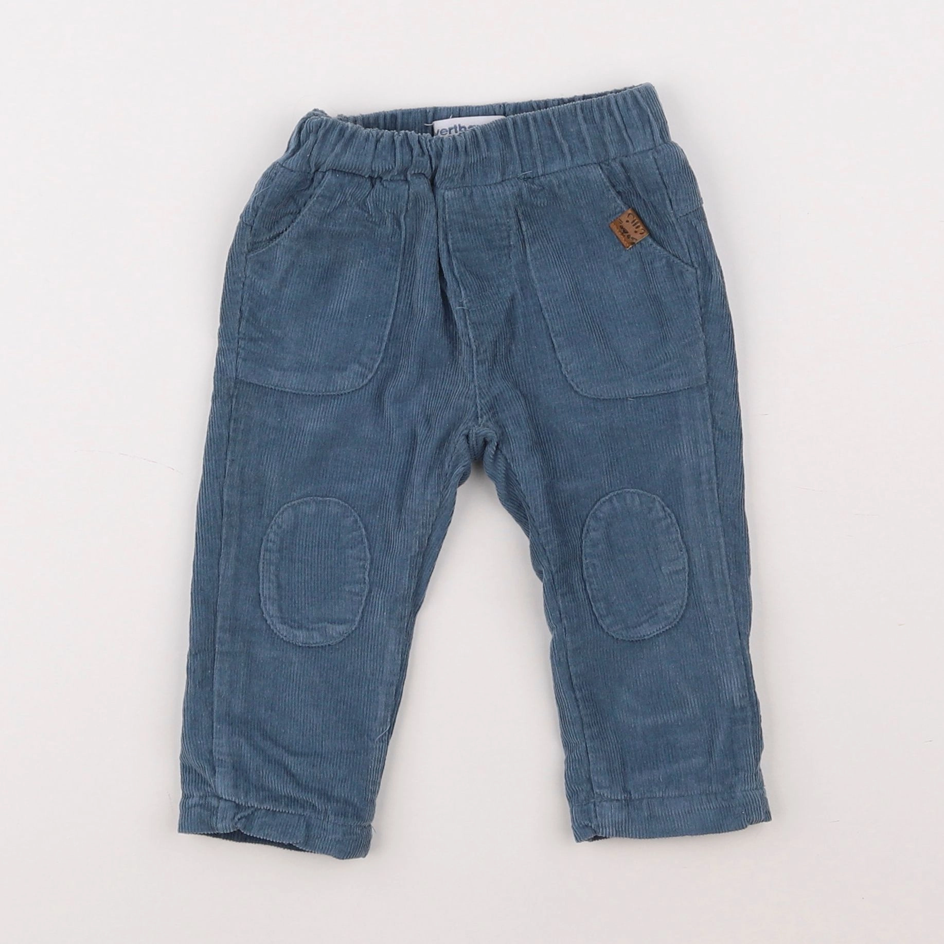 Vertbaudet - pantalon doublé bleu - 3 mois