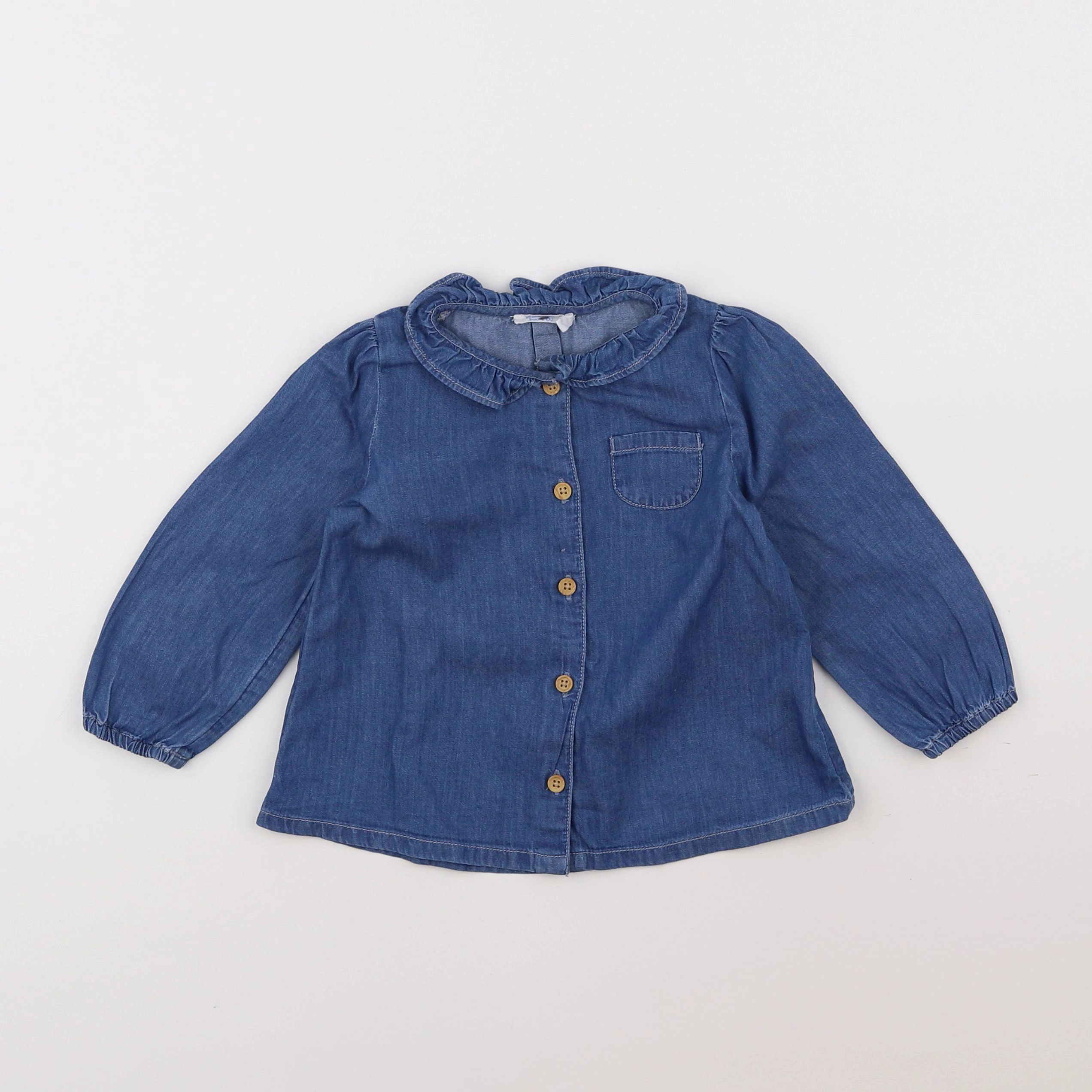 Boutchou - blouse bleu - 18 mois