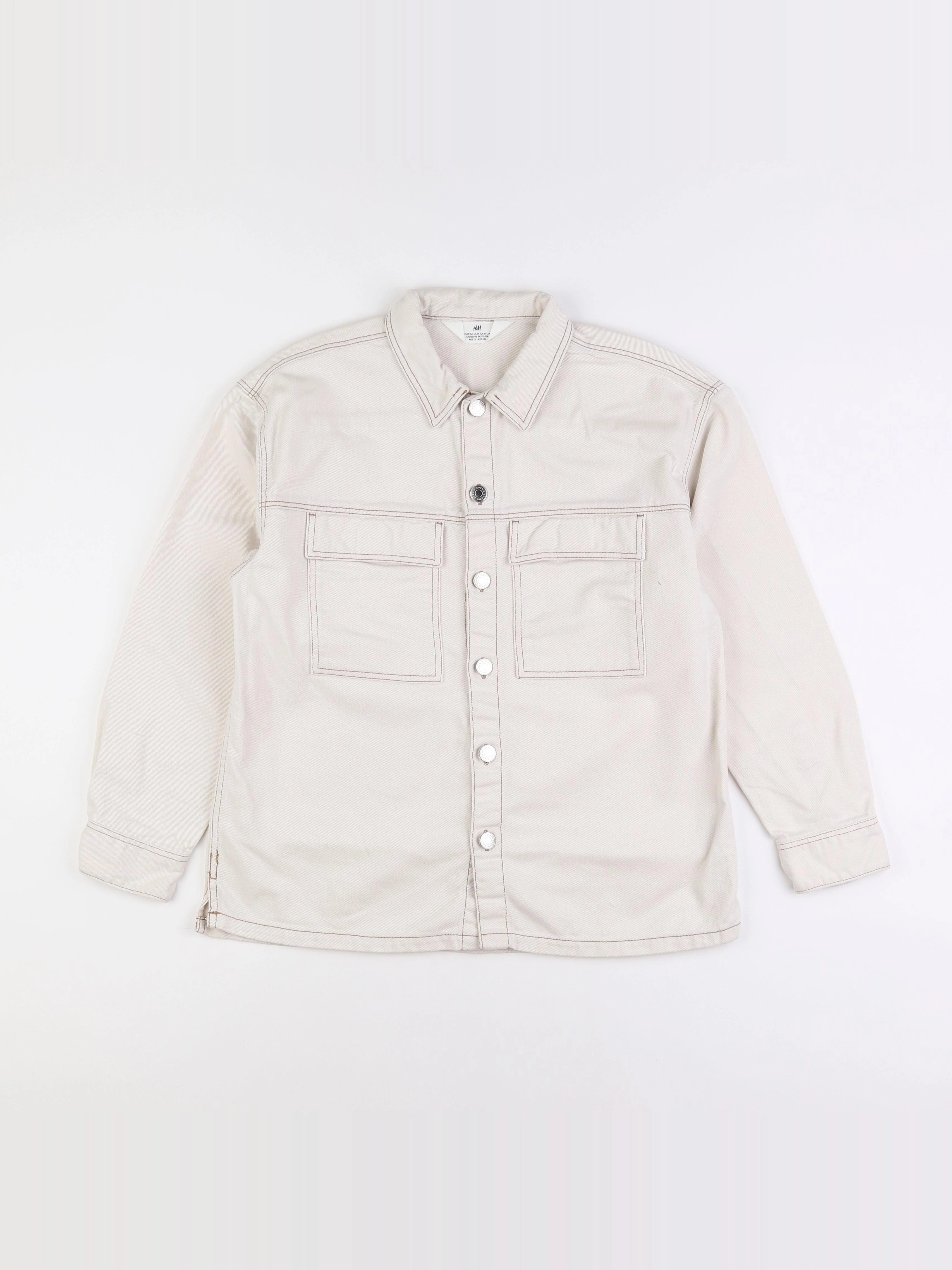 H&M - chemise beige - 11/12 ans