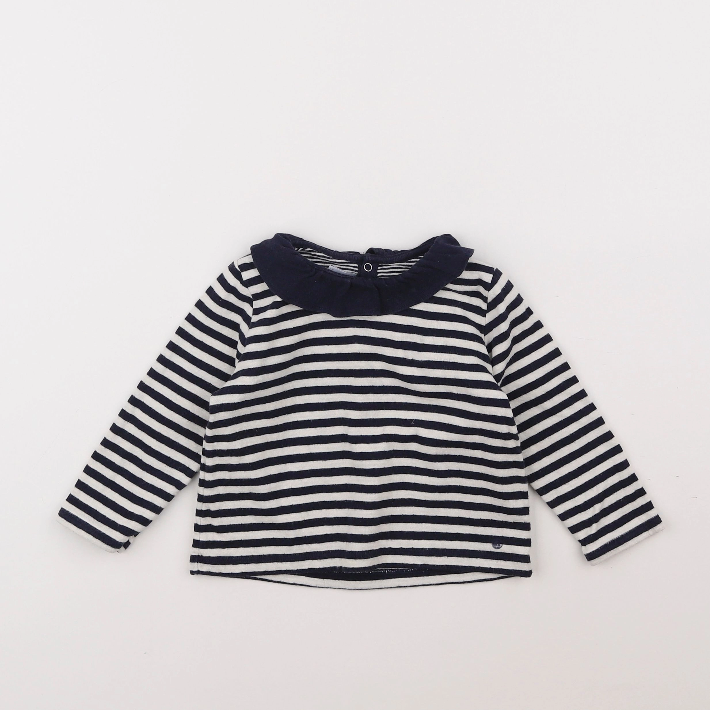 Petit Bateau - tee-shirt bleu - 18 mois
