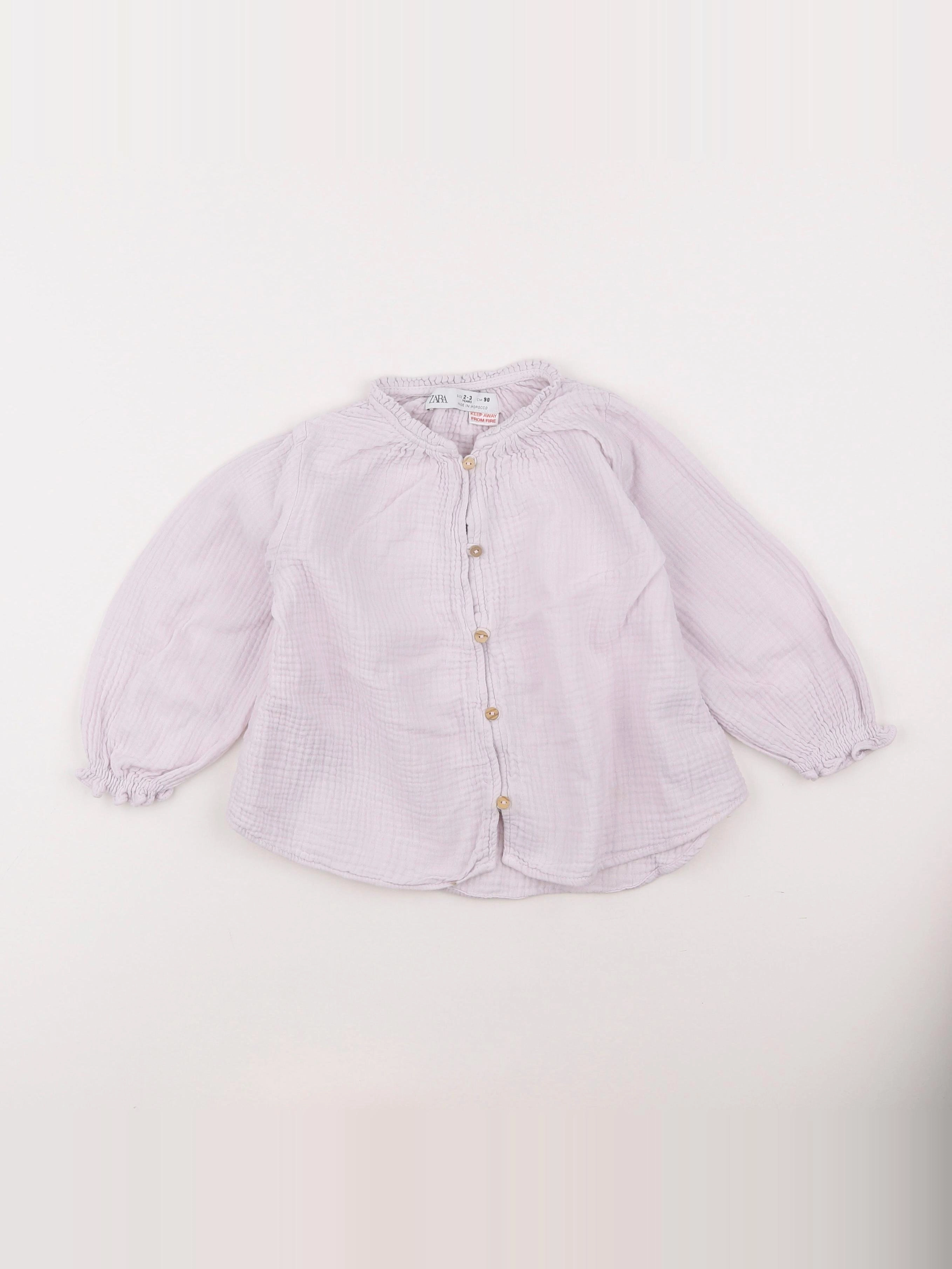 Zara - blouse violet - 2/3 ans
