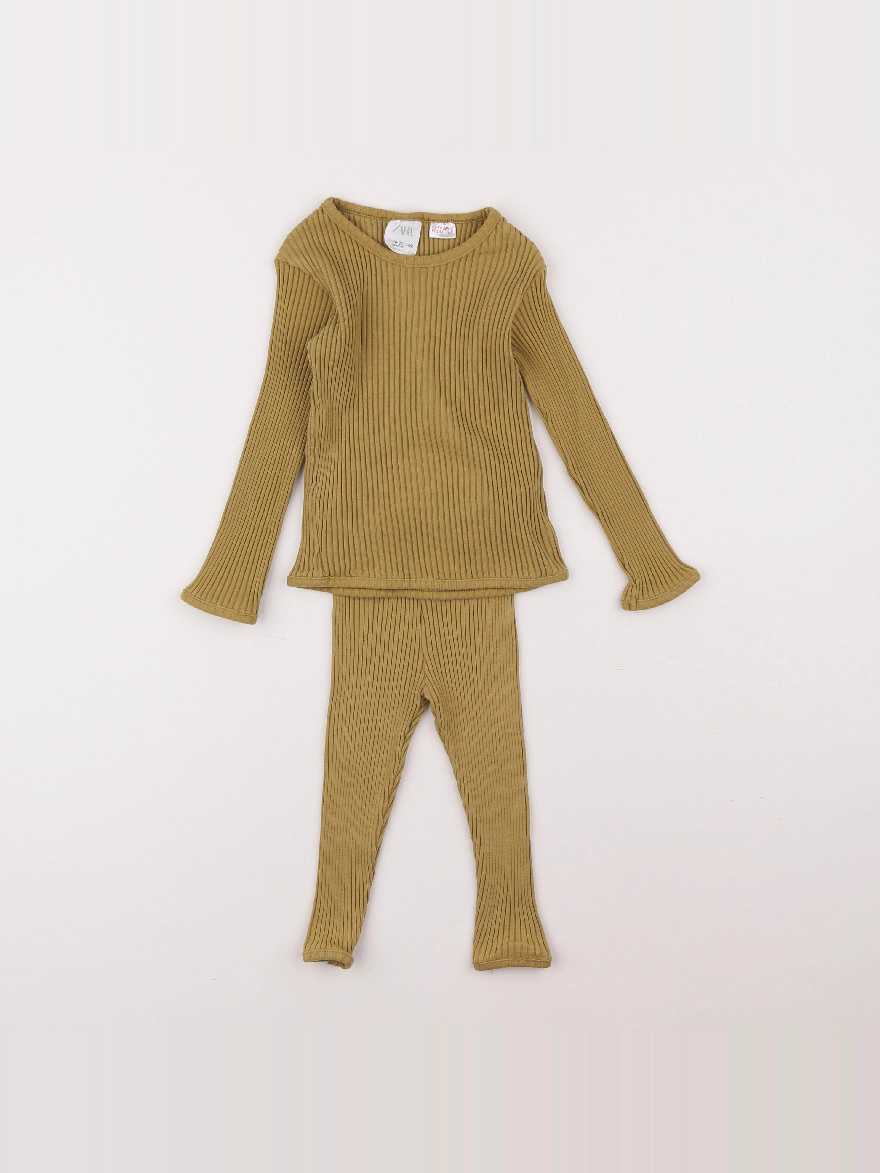 Zara - ensemble jaune - 12/18 mois