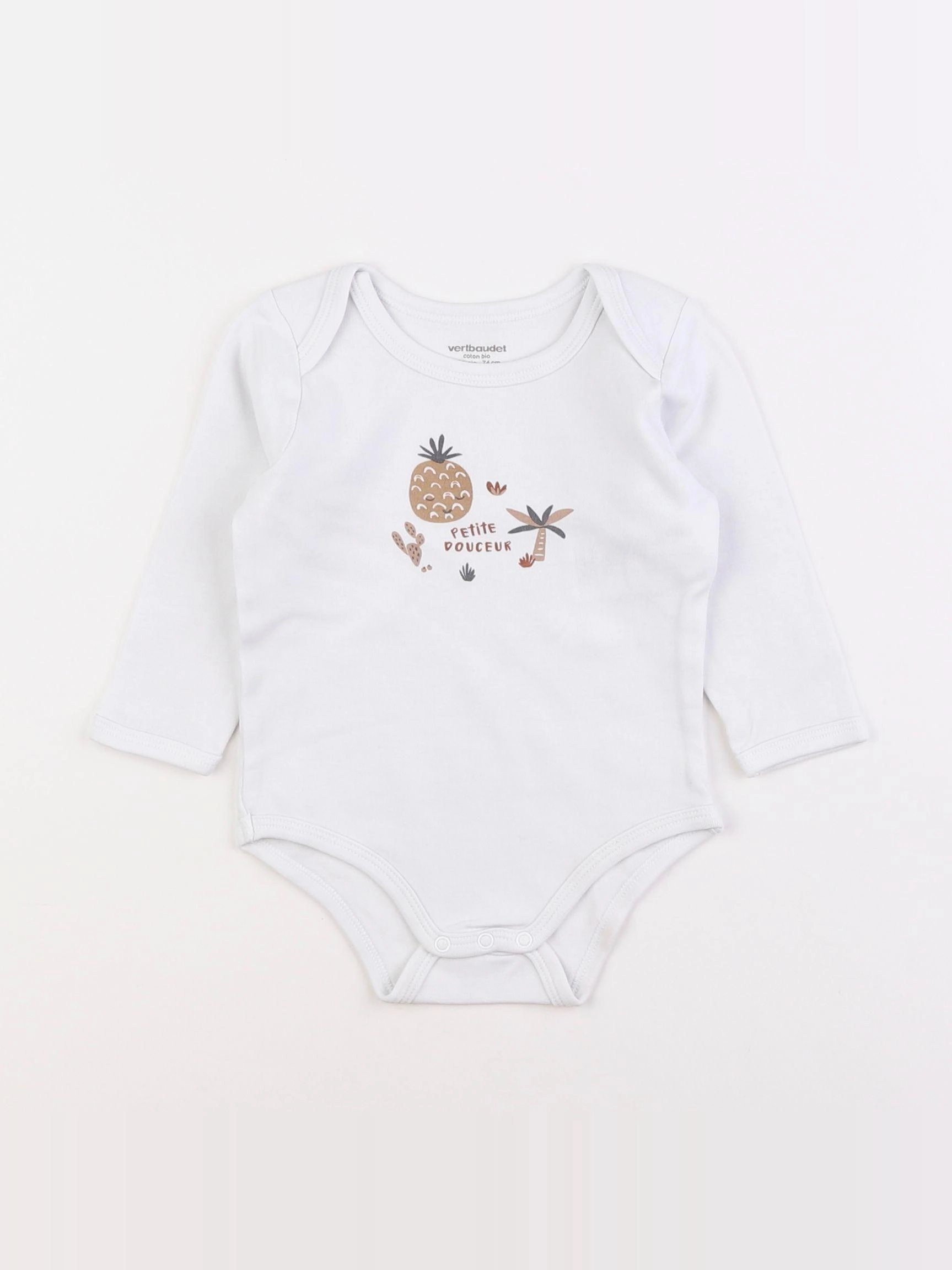 Vertbaudet - body blanc - 12 mois