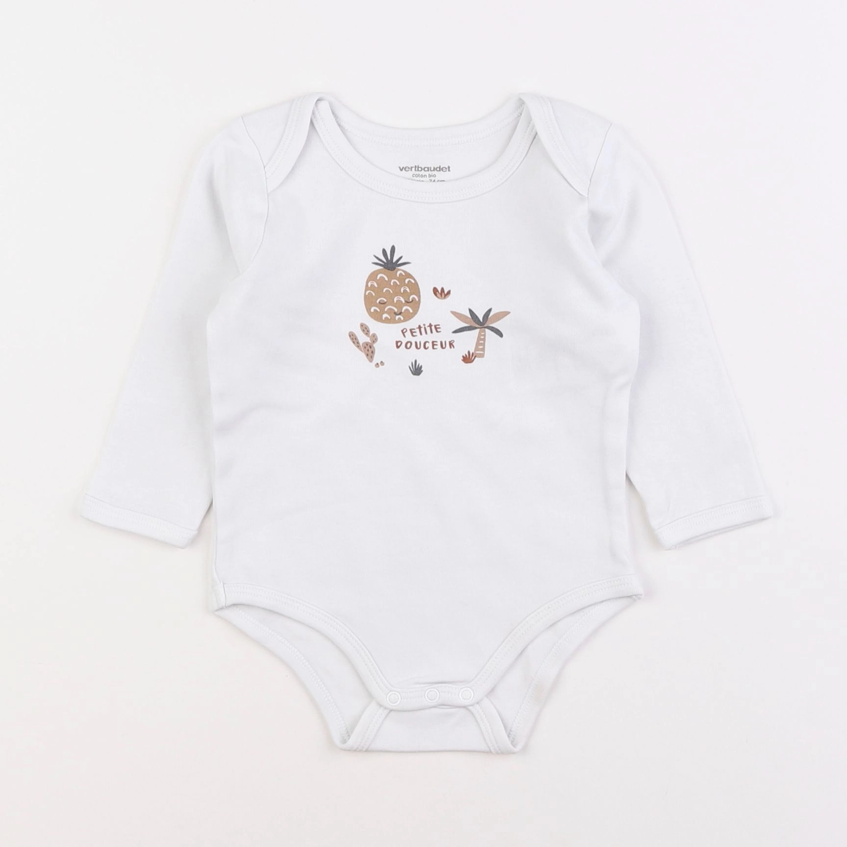 Vertbaudet - body blanc - 12 mois