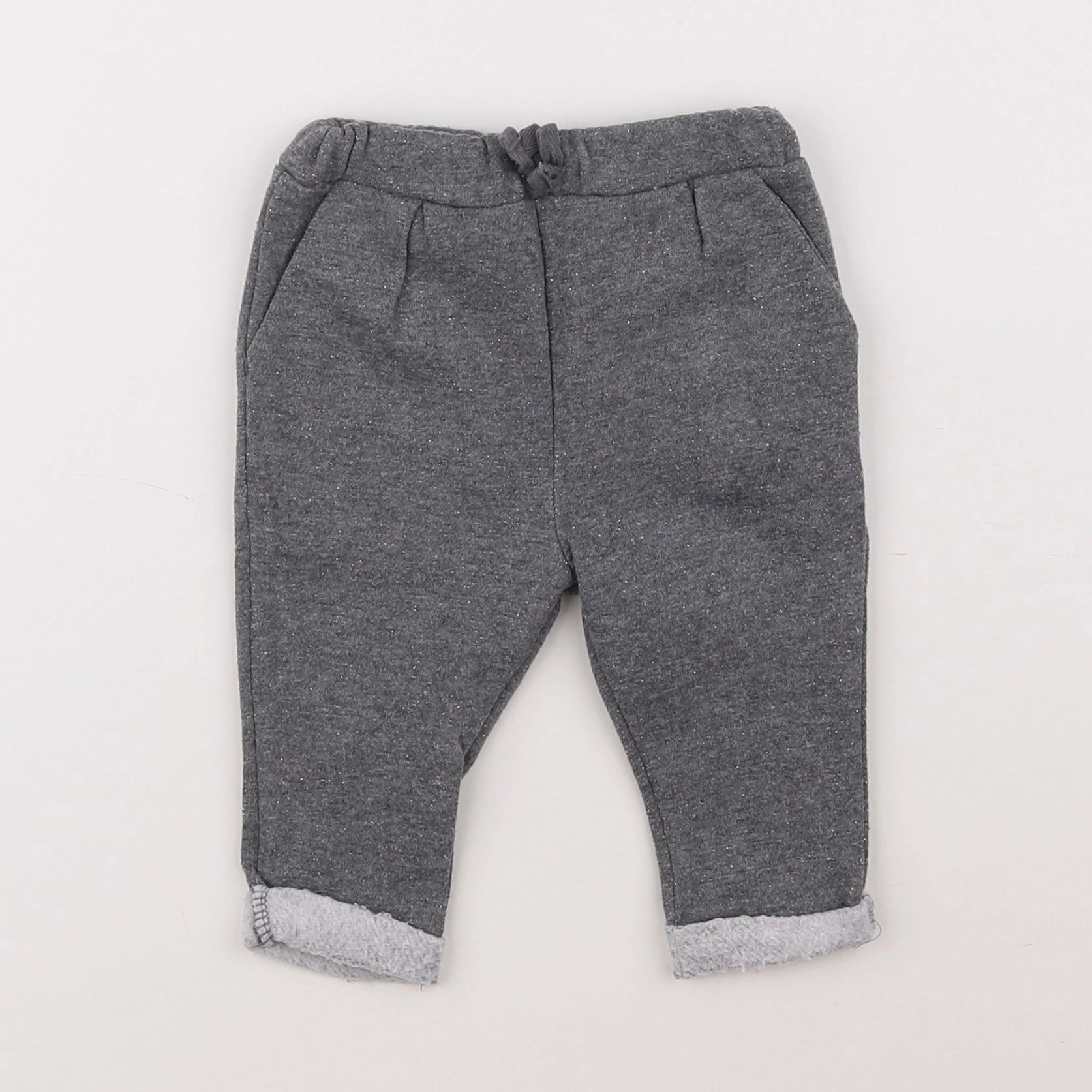 Vertbaudet - jogging gris, argent - 6 mois