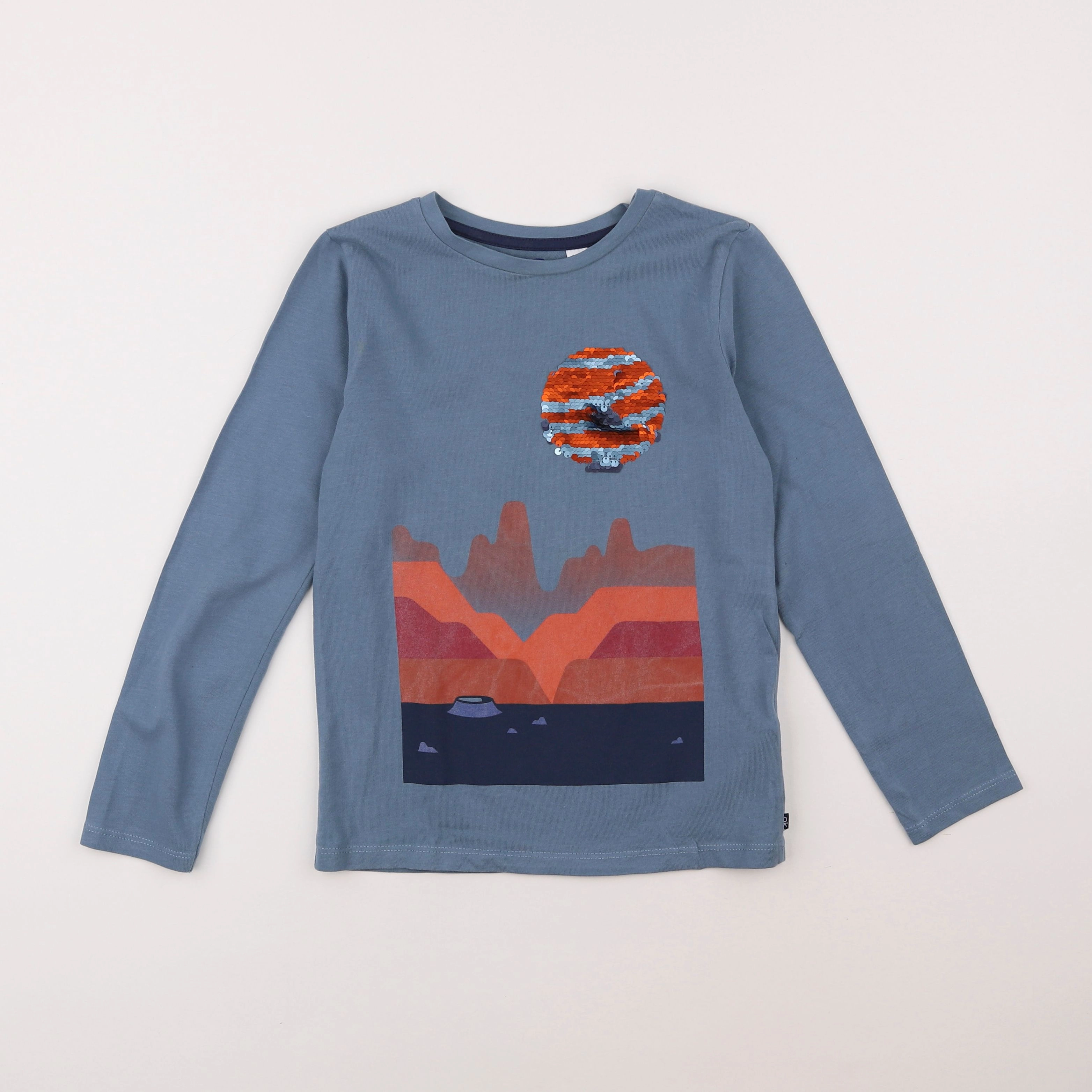 Okaidi - tee-shirt bleu - 8 ans