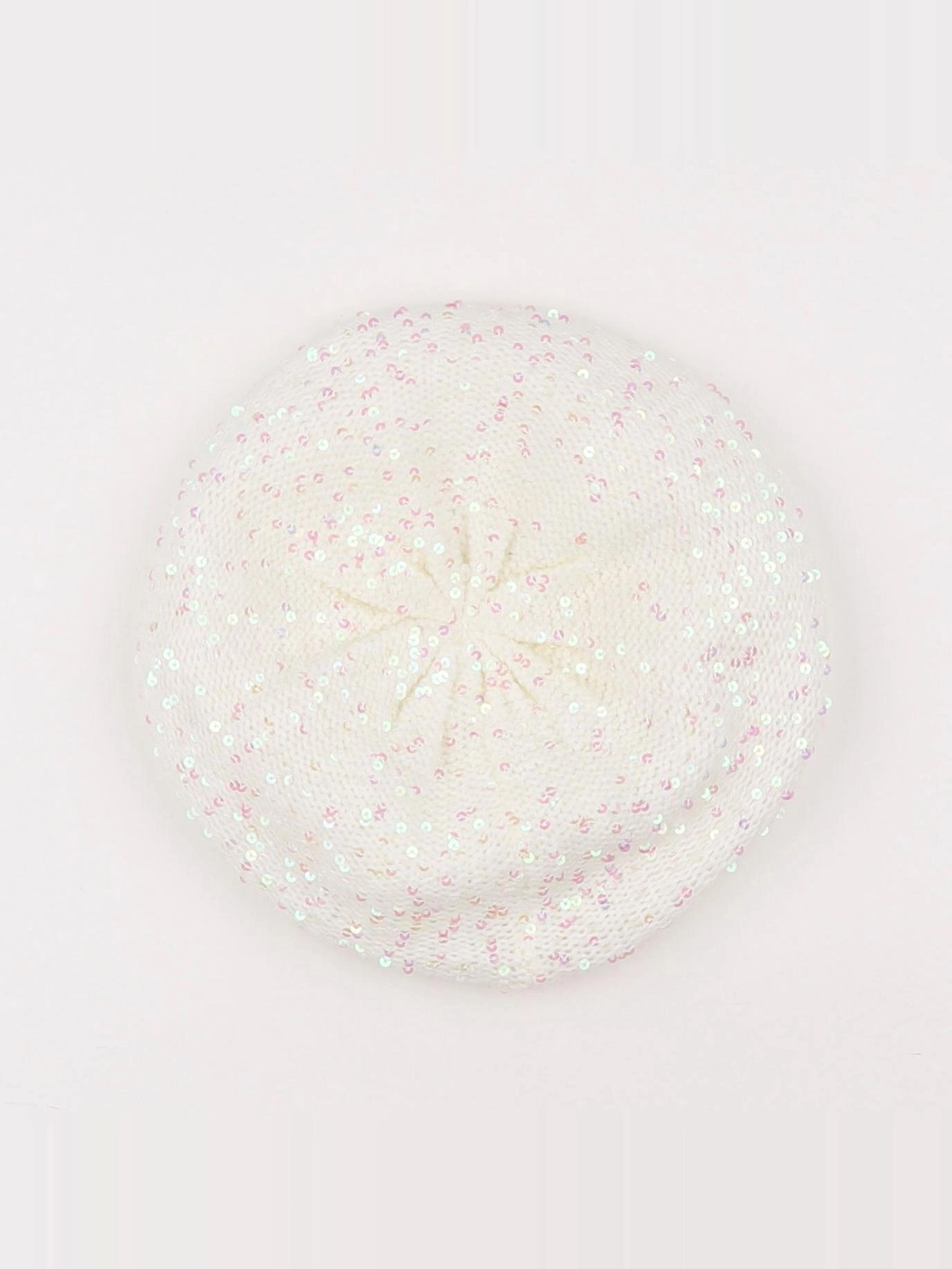 H&M - bonnet blanc - 4/8 ans