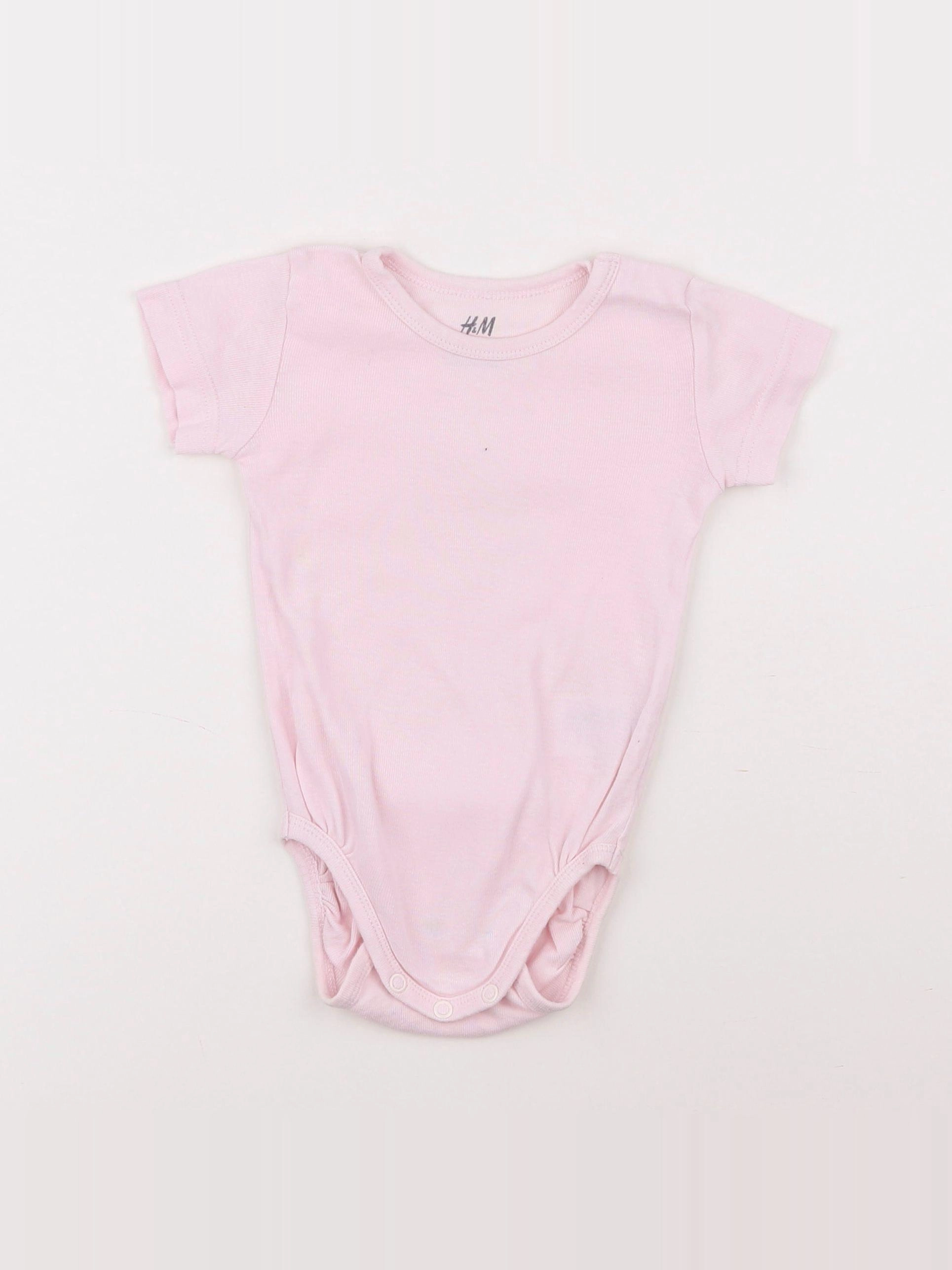 H&M - body rose - 3/6 mois