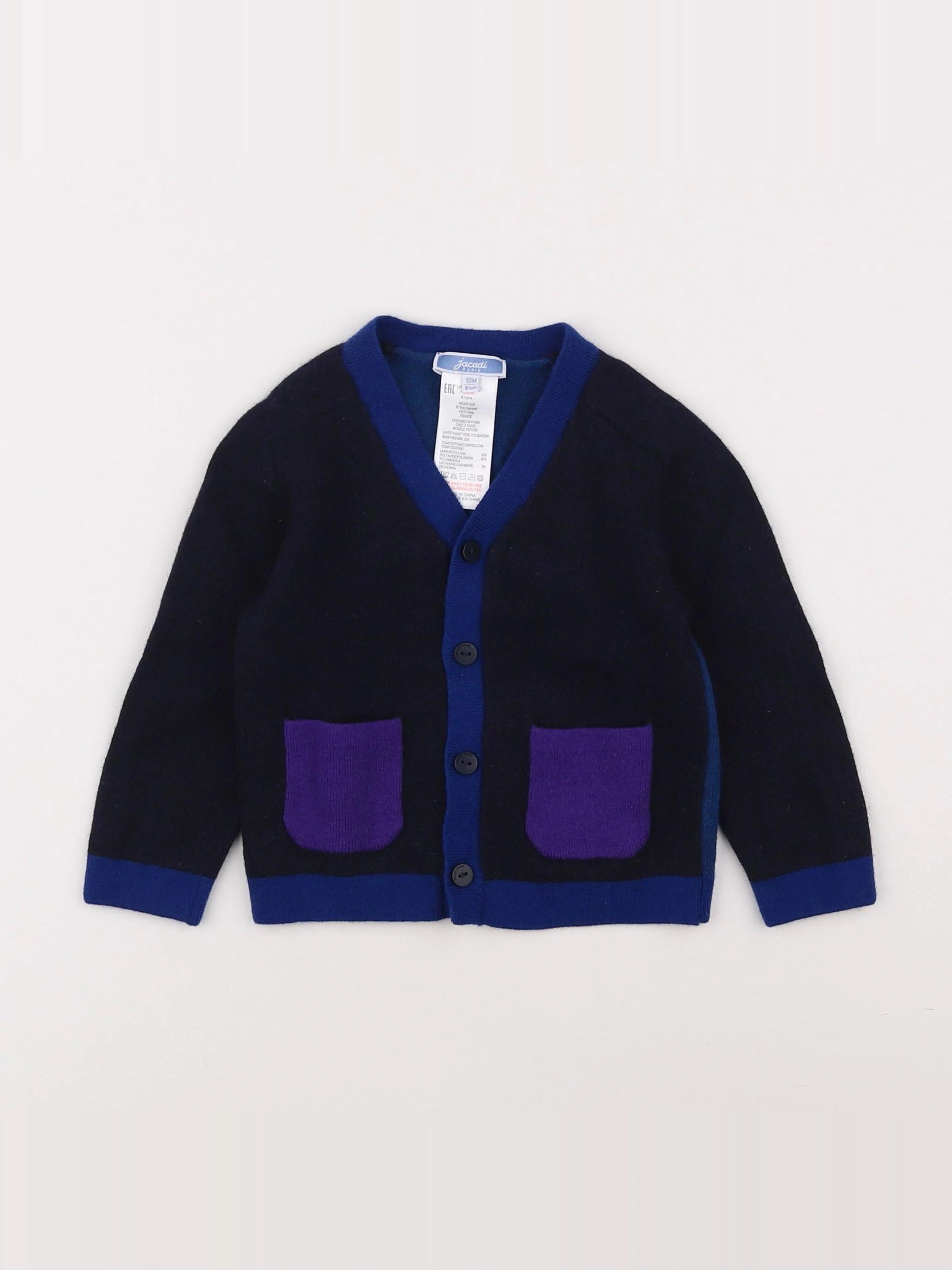 Jacadi - gilet bleu - 18 mois