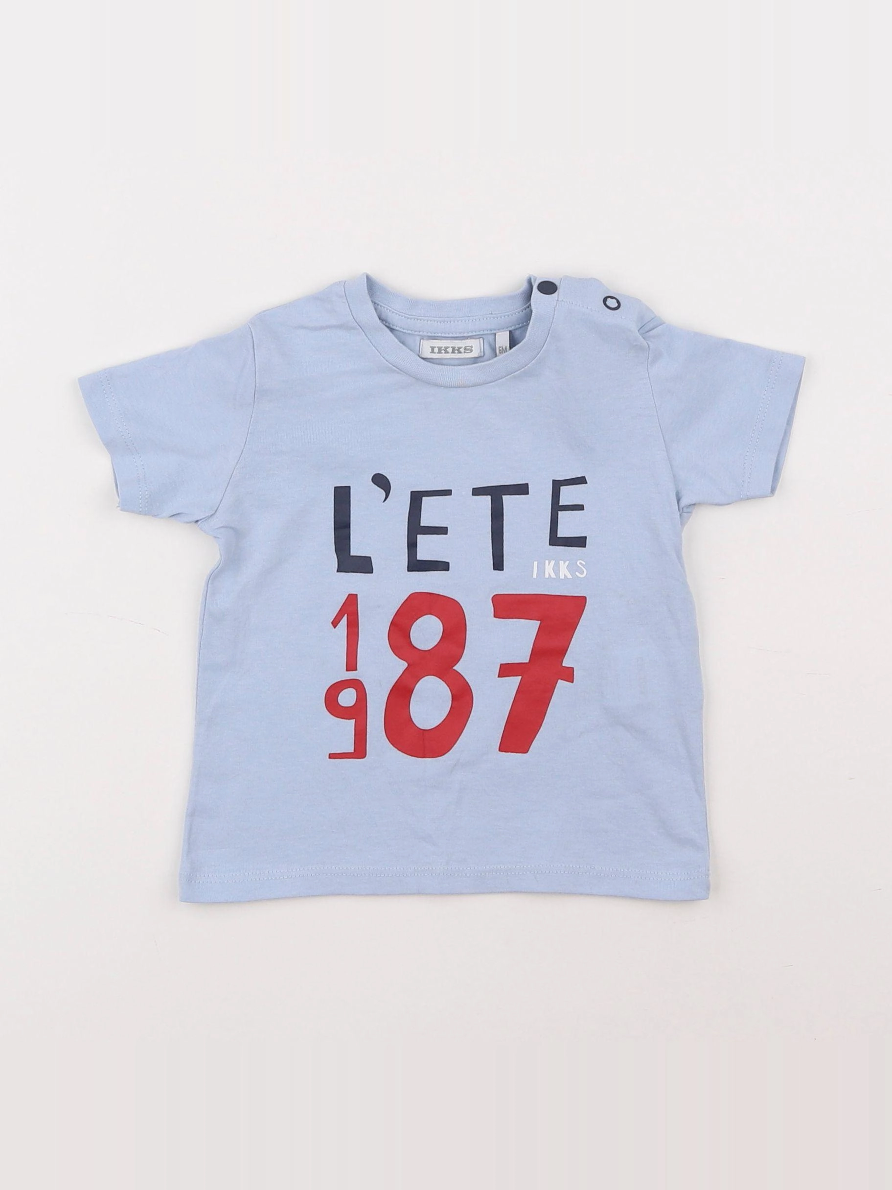 IKKS - tee-shirt bleu - 6 mois