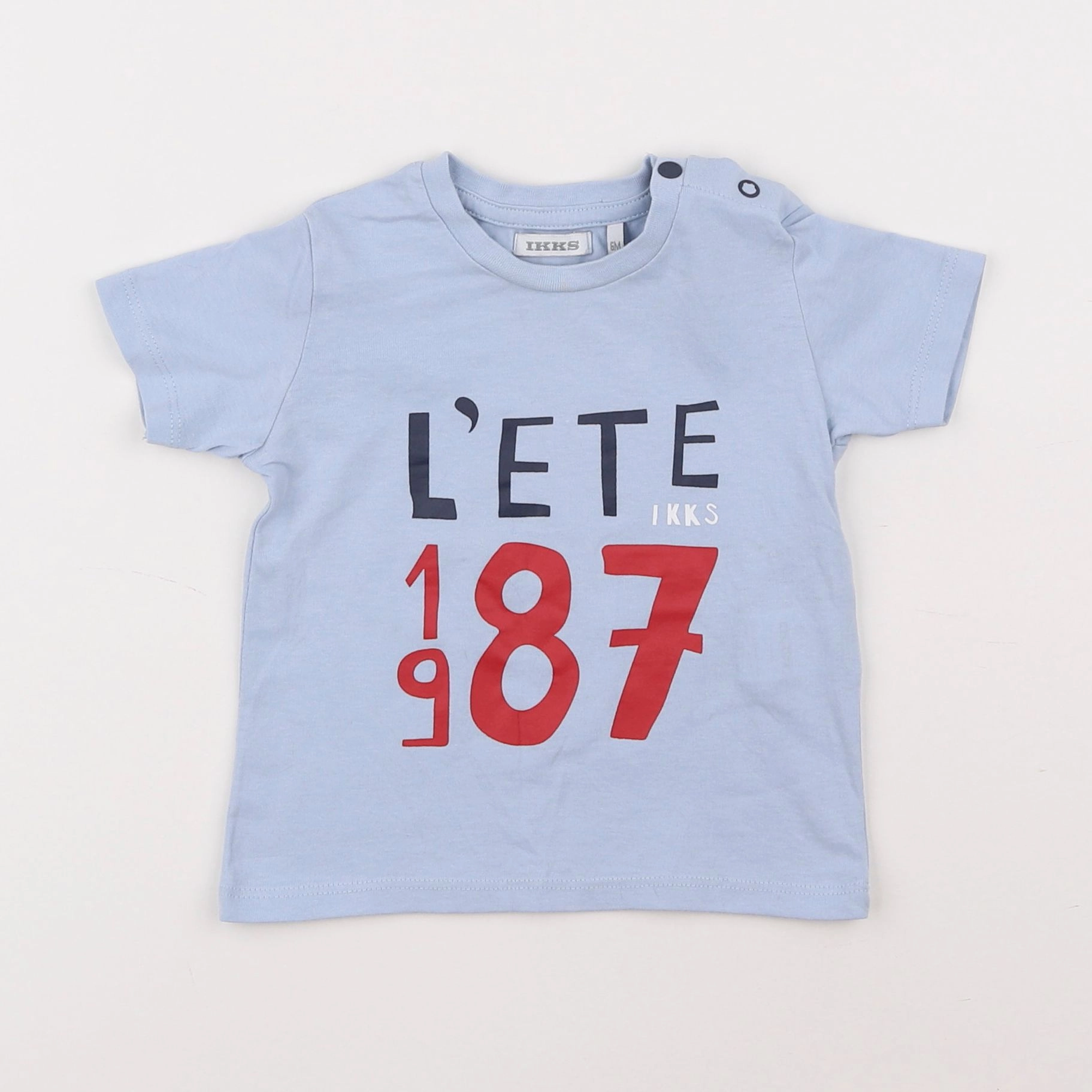 IKKS - tee-shirt bleu - 6 mois