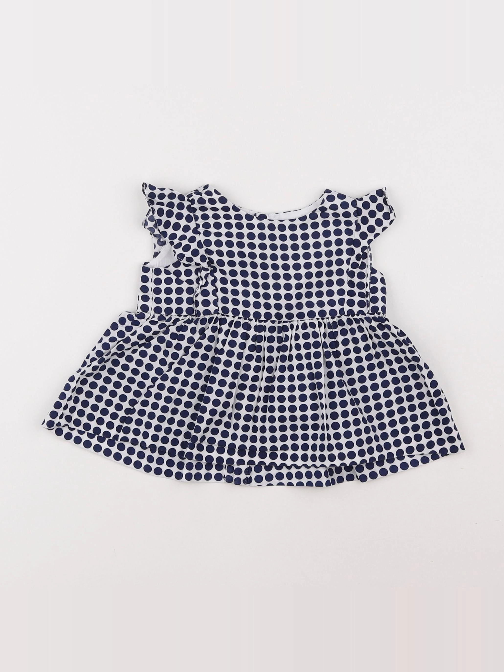 Jacadi - blouse bleu - 12 mois
