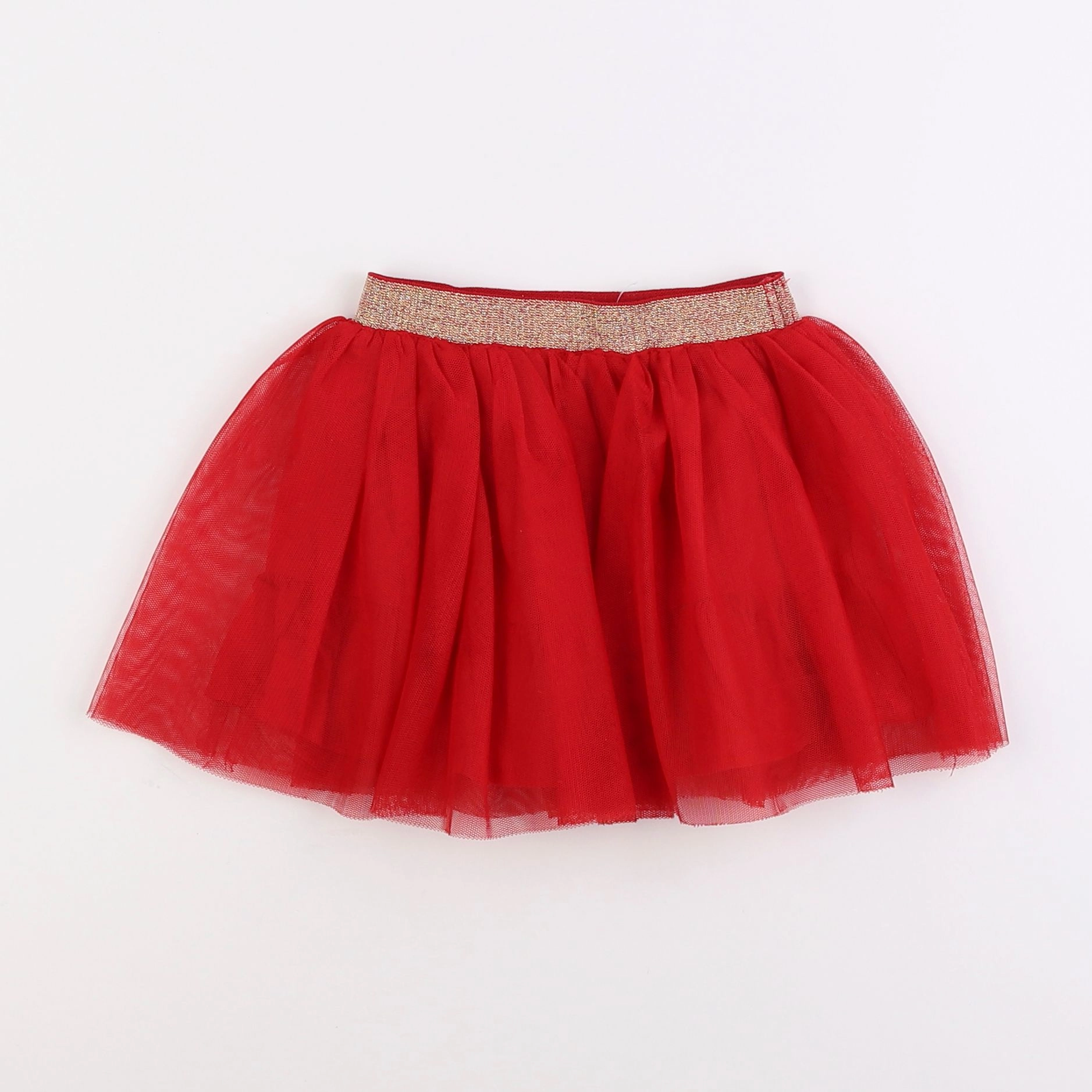 Vertbaudet - jupe rouge - 2 ans