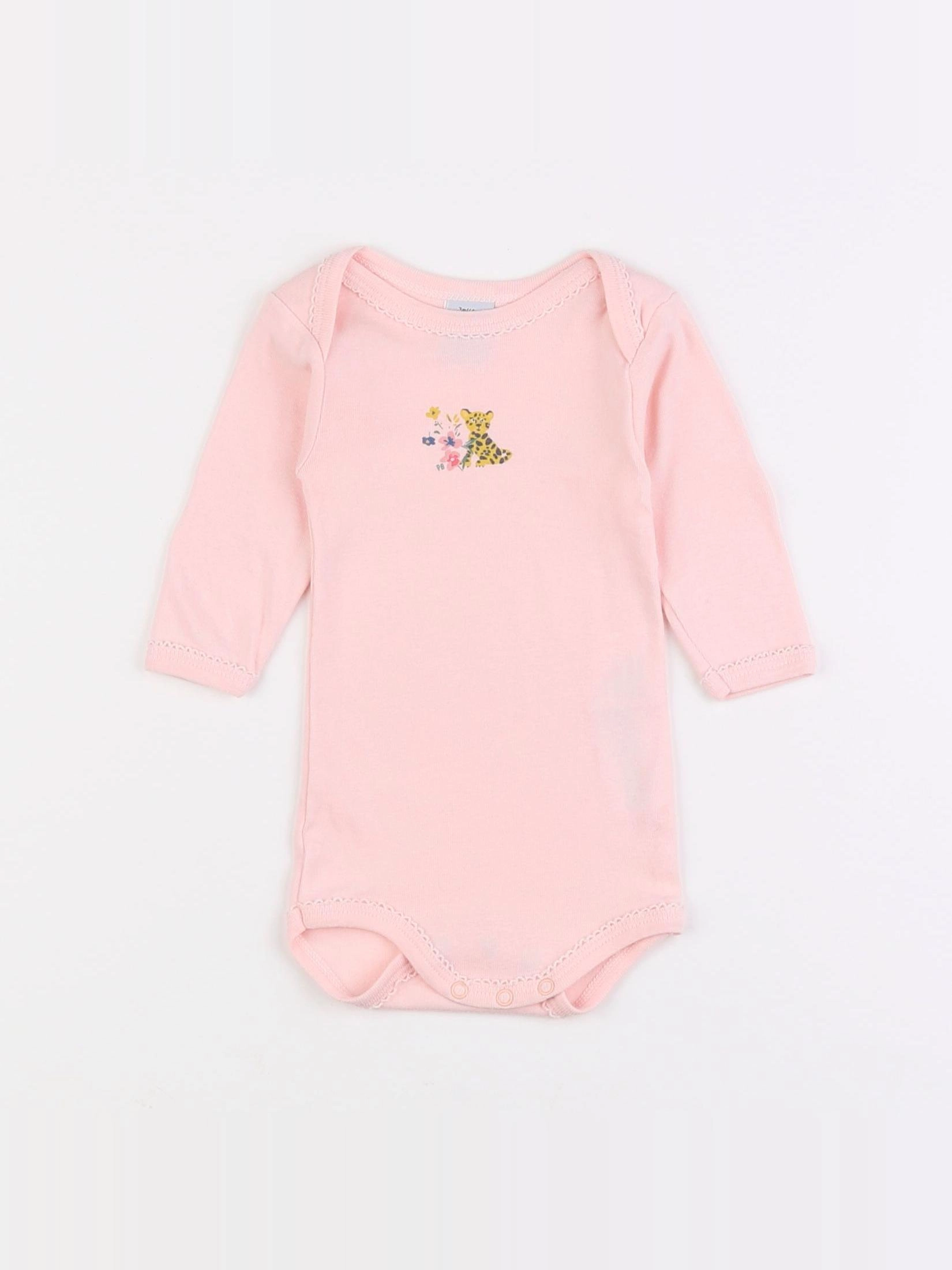 Petit Bateau - body rose - 3 mois