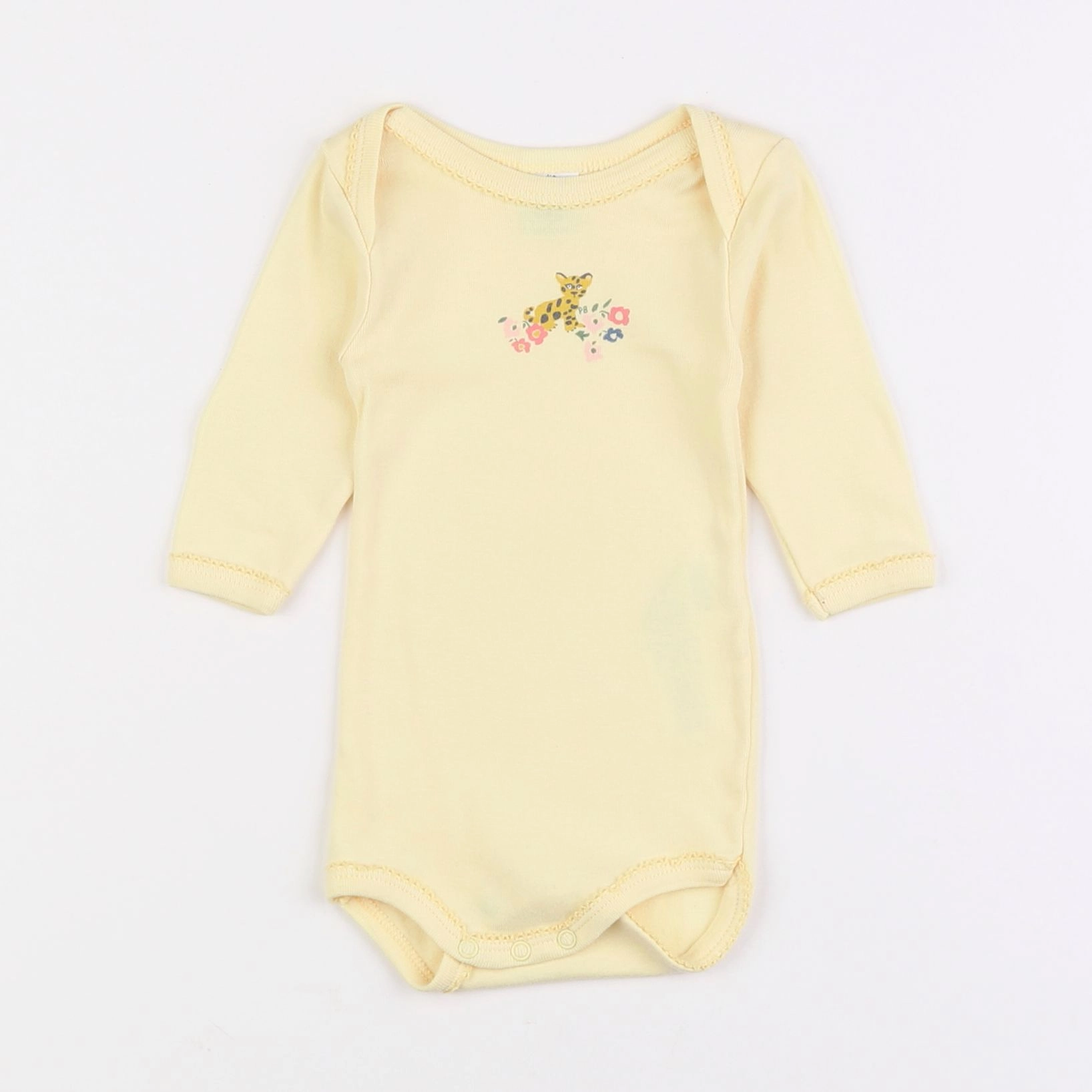 Petit Bateau - body jaune - 3 mois